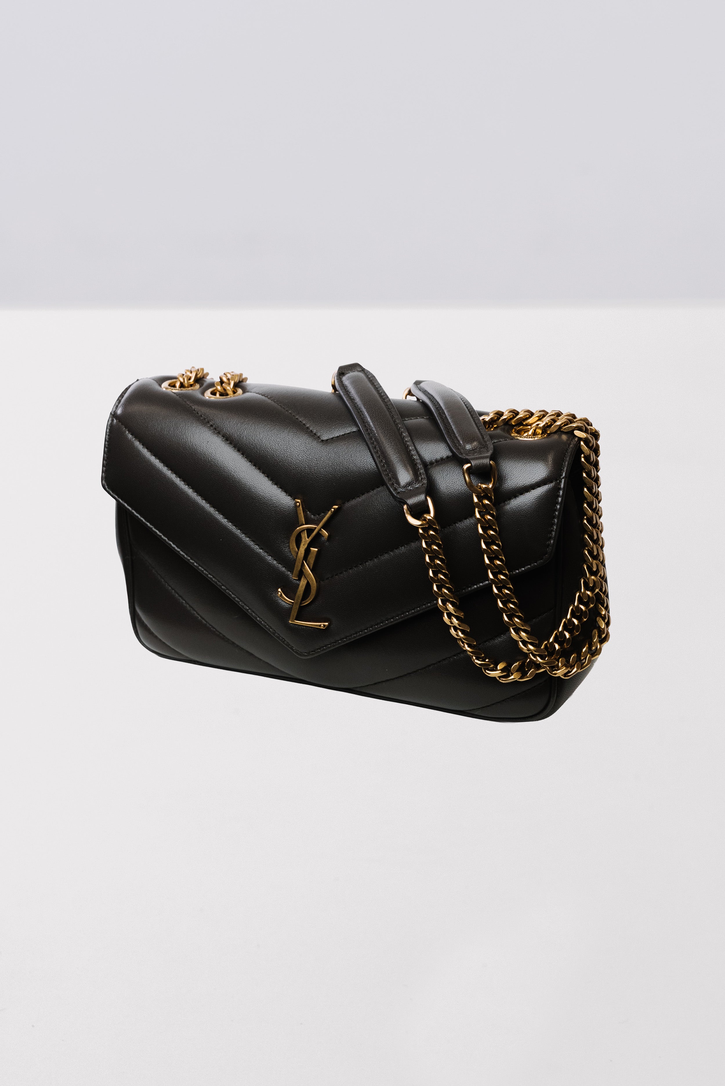 BORSA LOULOU IN PELLE DI VITELLO TRAPUNTATA GREY - Yves Saint Laurent