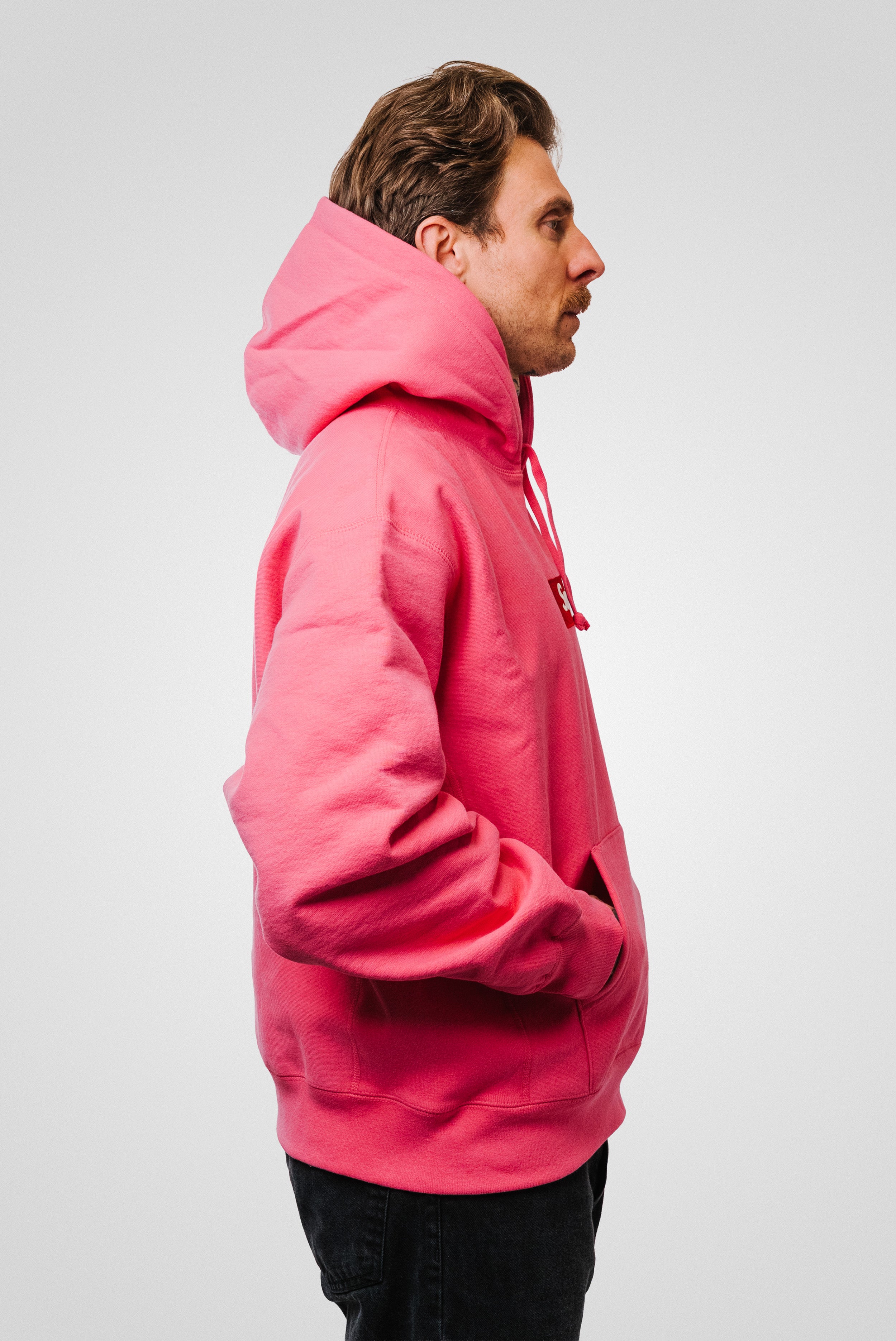 SUPREME BOX LOGO HOODIE FW25 PINK