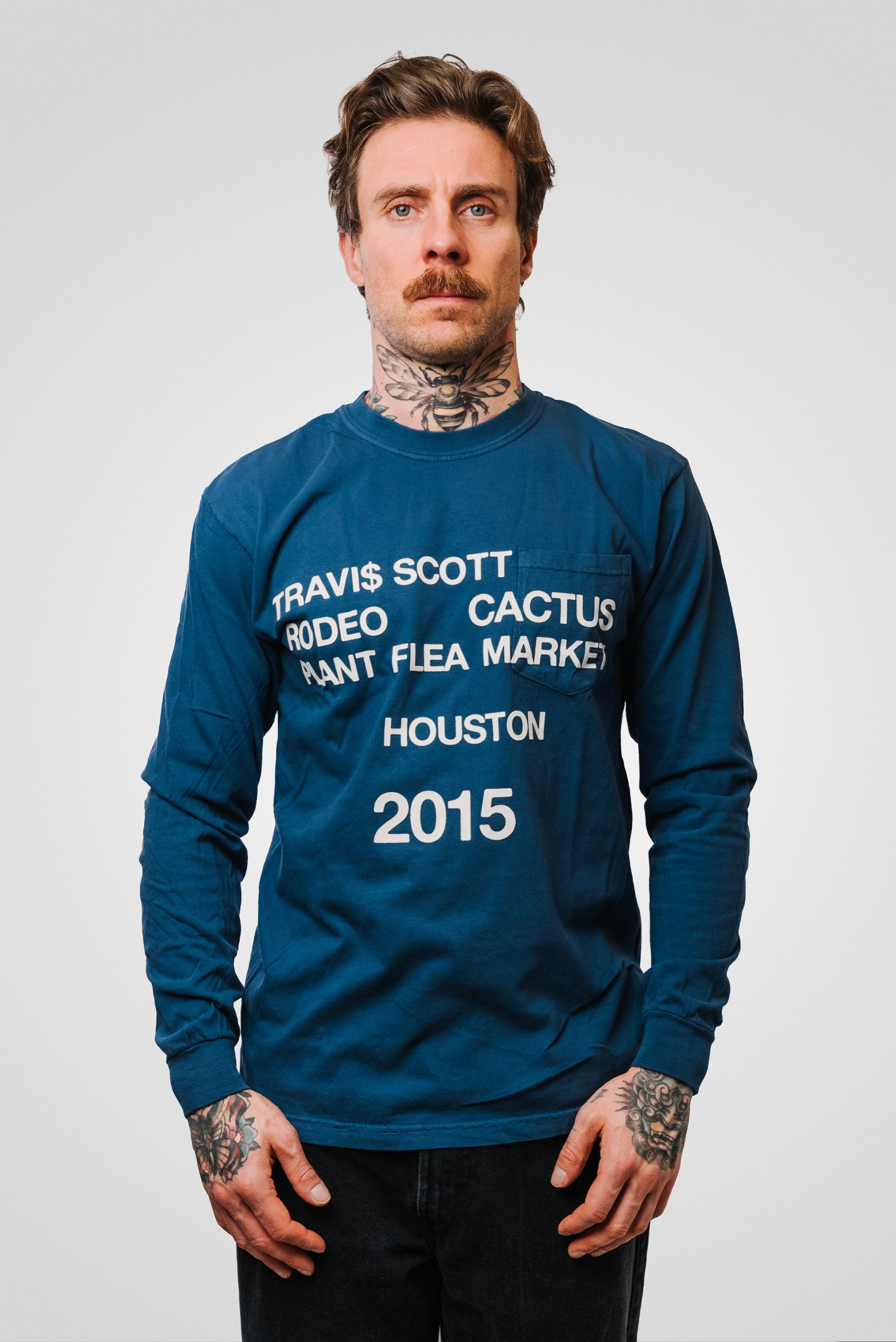 TRAVIS SCOTT RODEO CPFM 2015 LONGSLEEVE TEE BLUE
