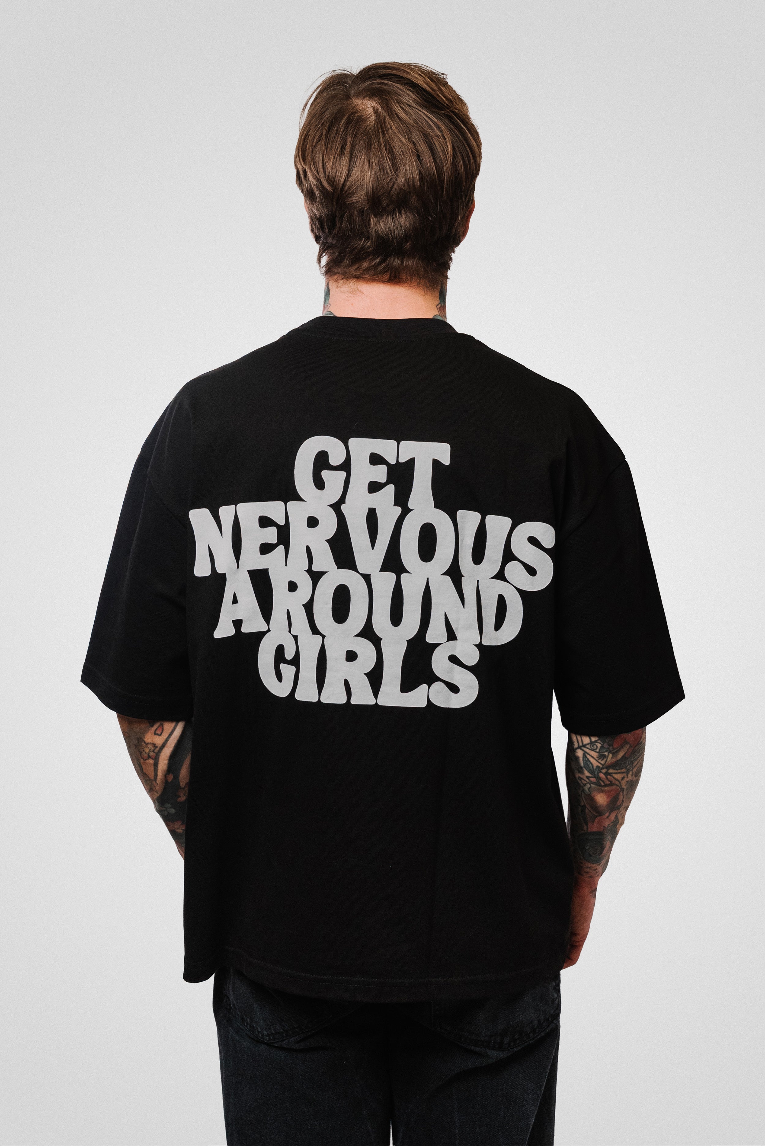 GET NERVOUS TEE BLACK - Pogo Brand