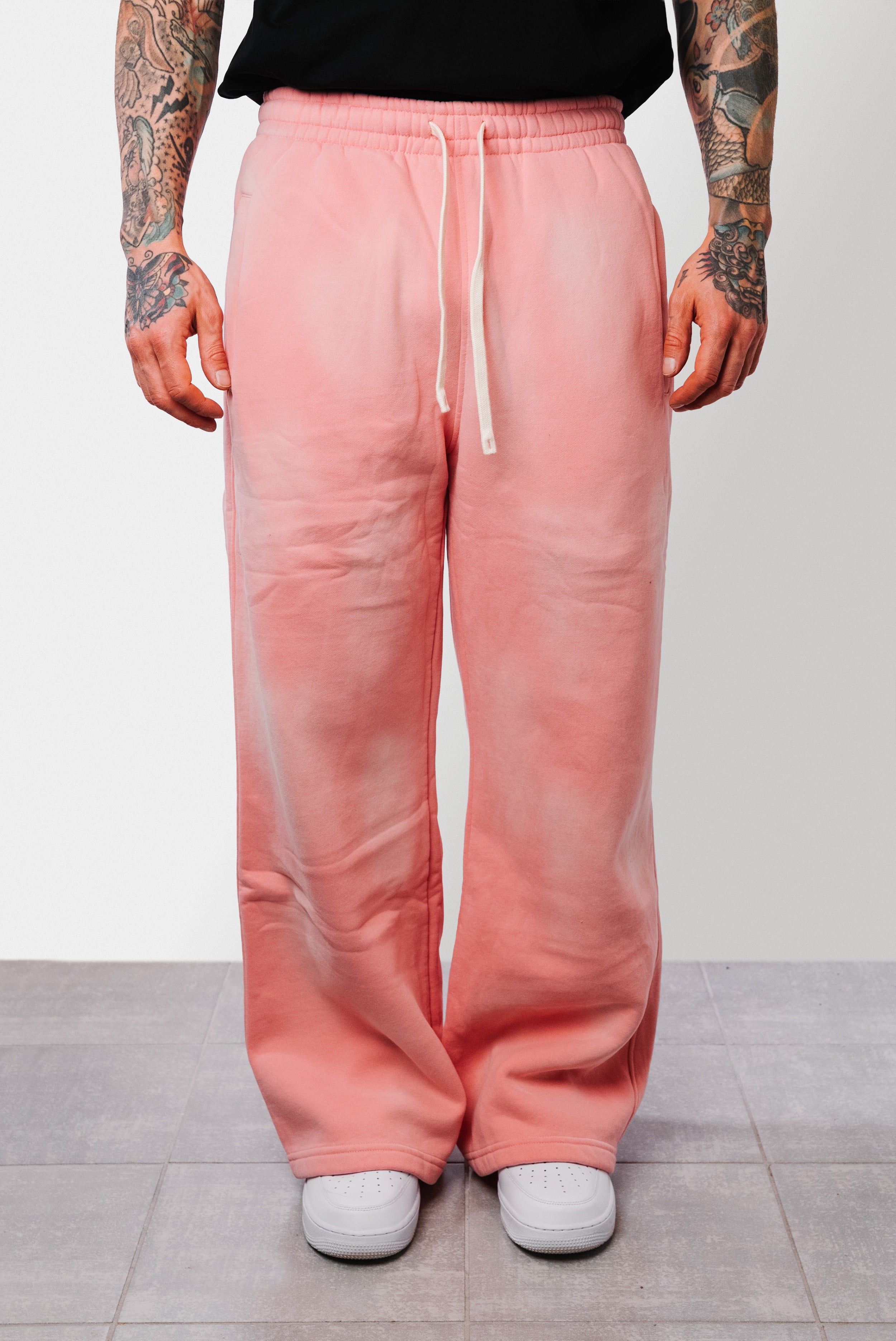 BAGGY SWEATPANTS SLAVED PINK - Shoebuya Design