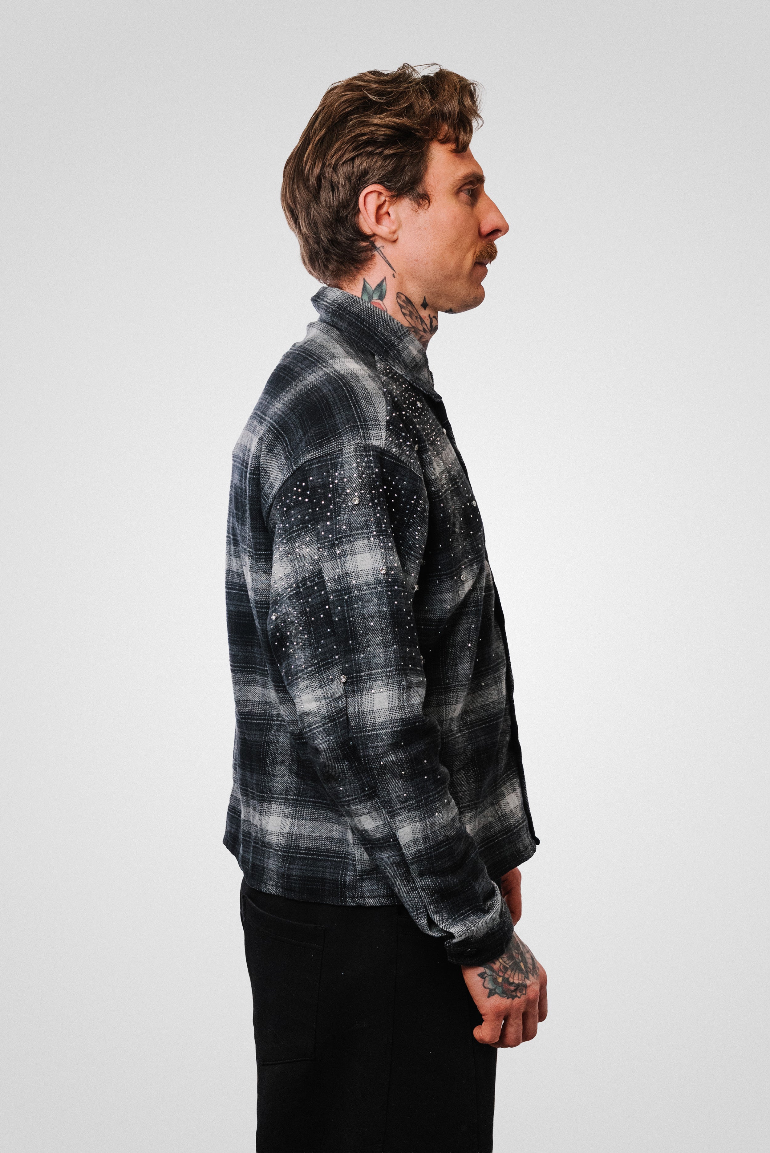 SPARCKLY STRIPED BLACK SHIRT - Shoebuya Design