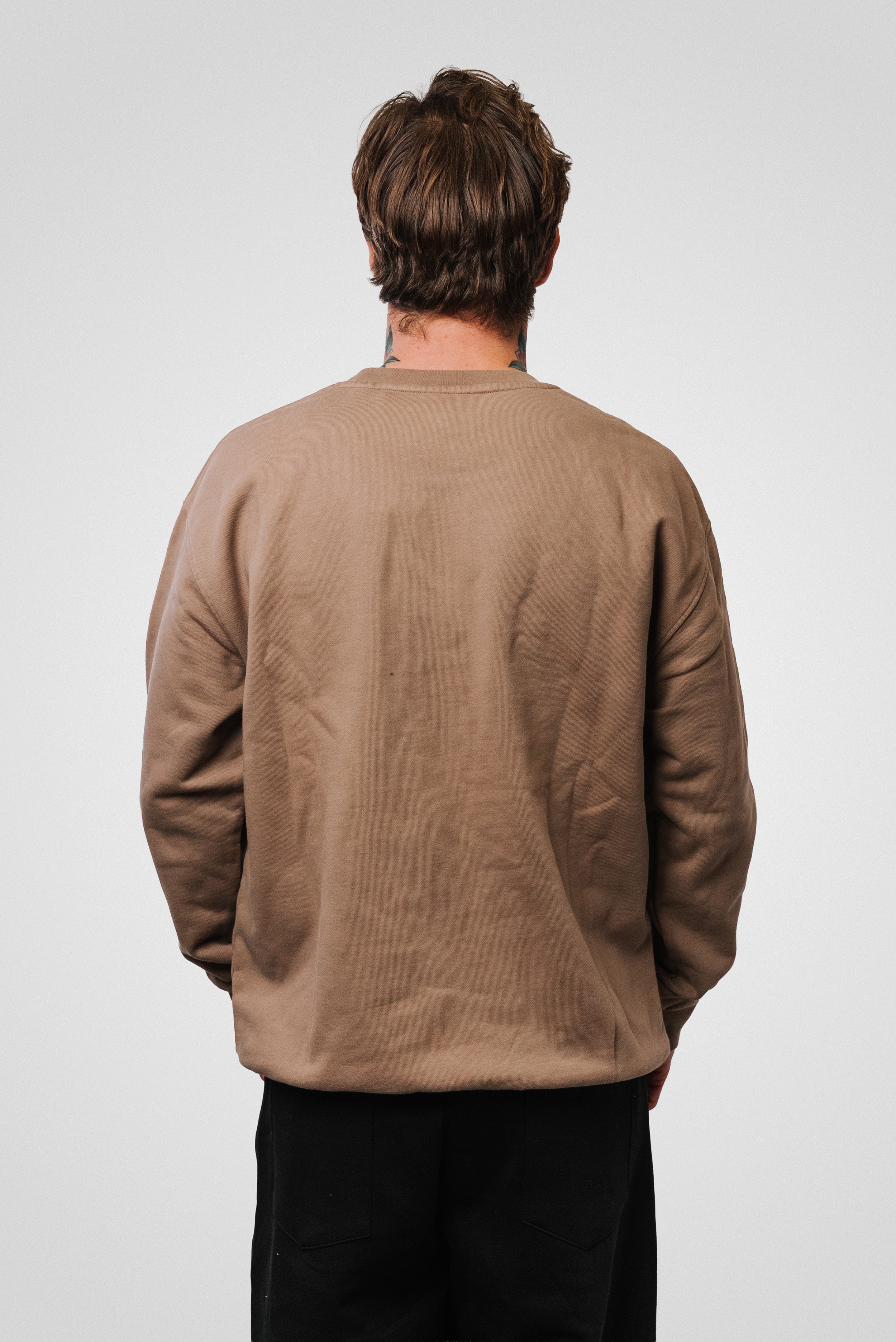 LOGO CREWNECK HOODIE CARAMEL - Horda Brand