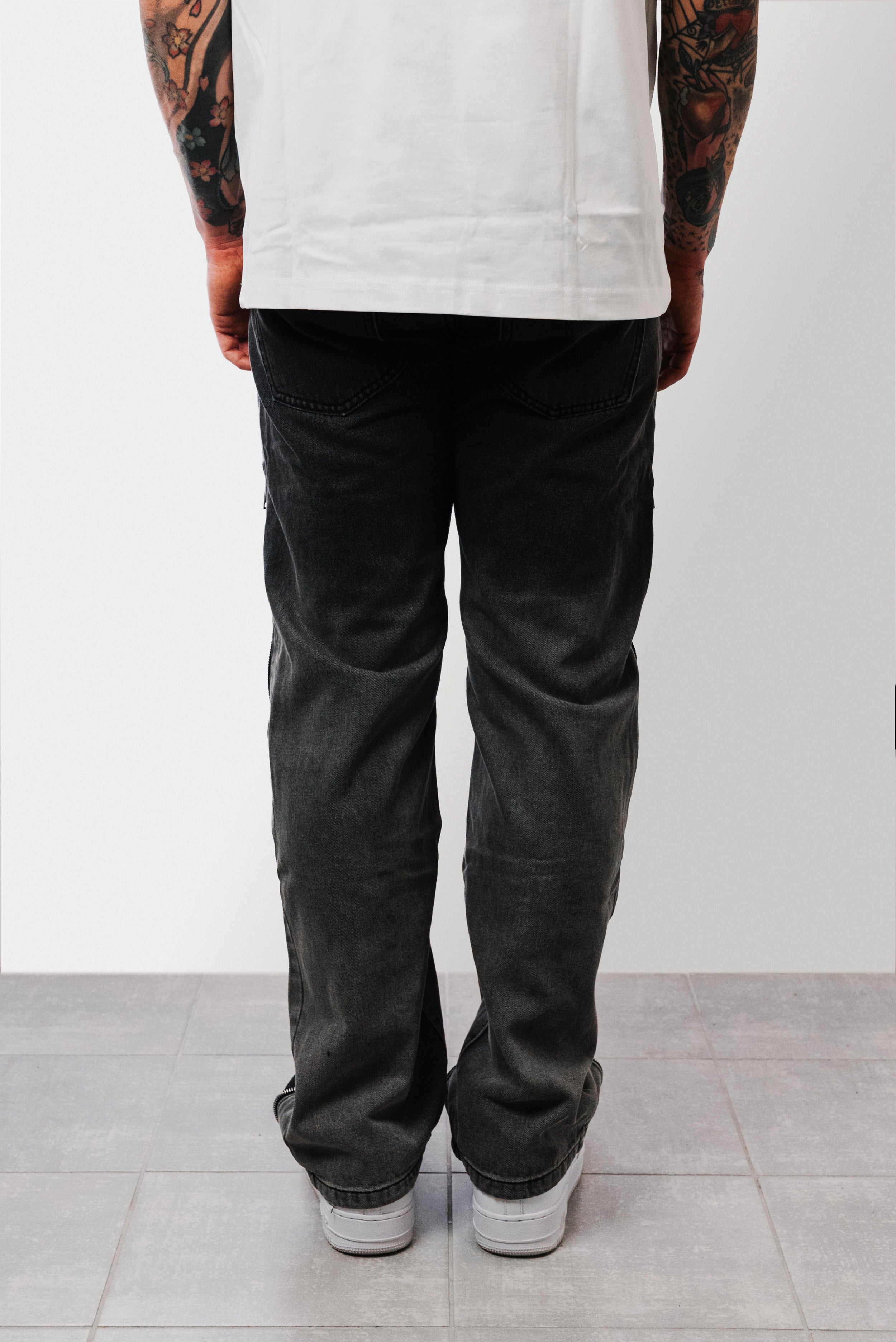 BLACK ZIP SPARCKLY JEANS - Replacement Brand