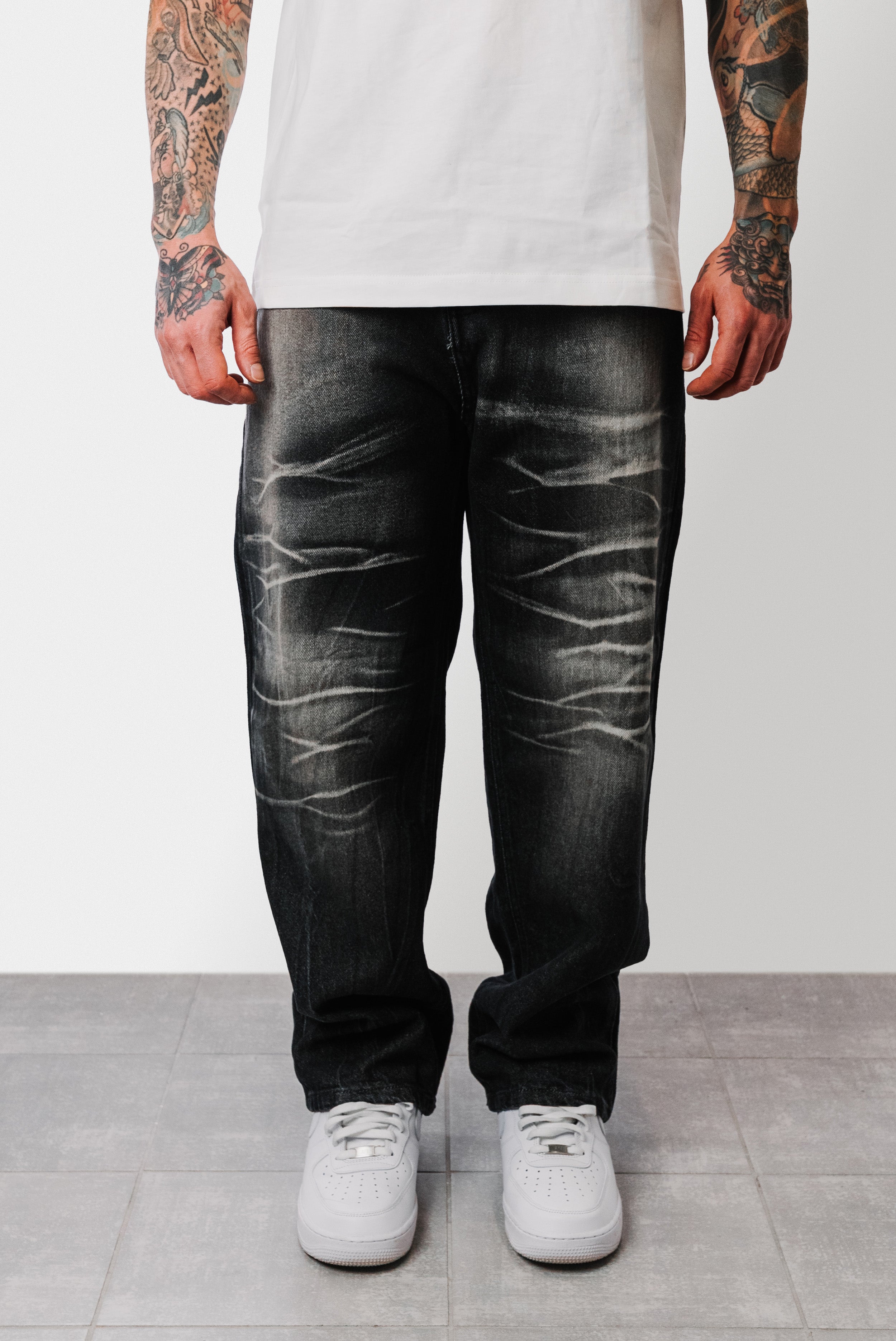 DUBAI SLAVED BLACK DENIM - Replacement Brand