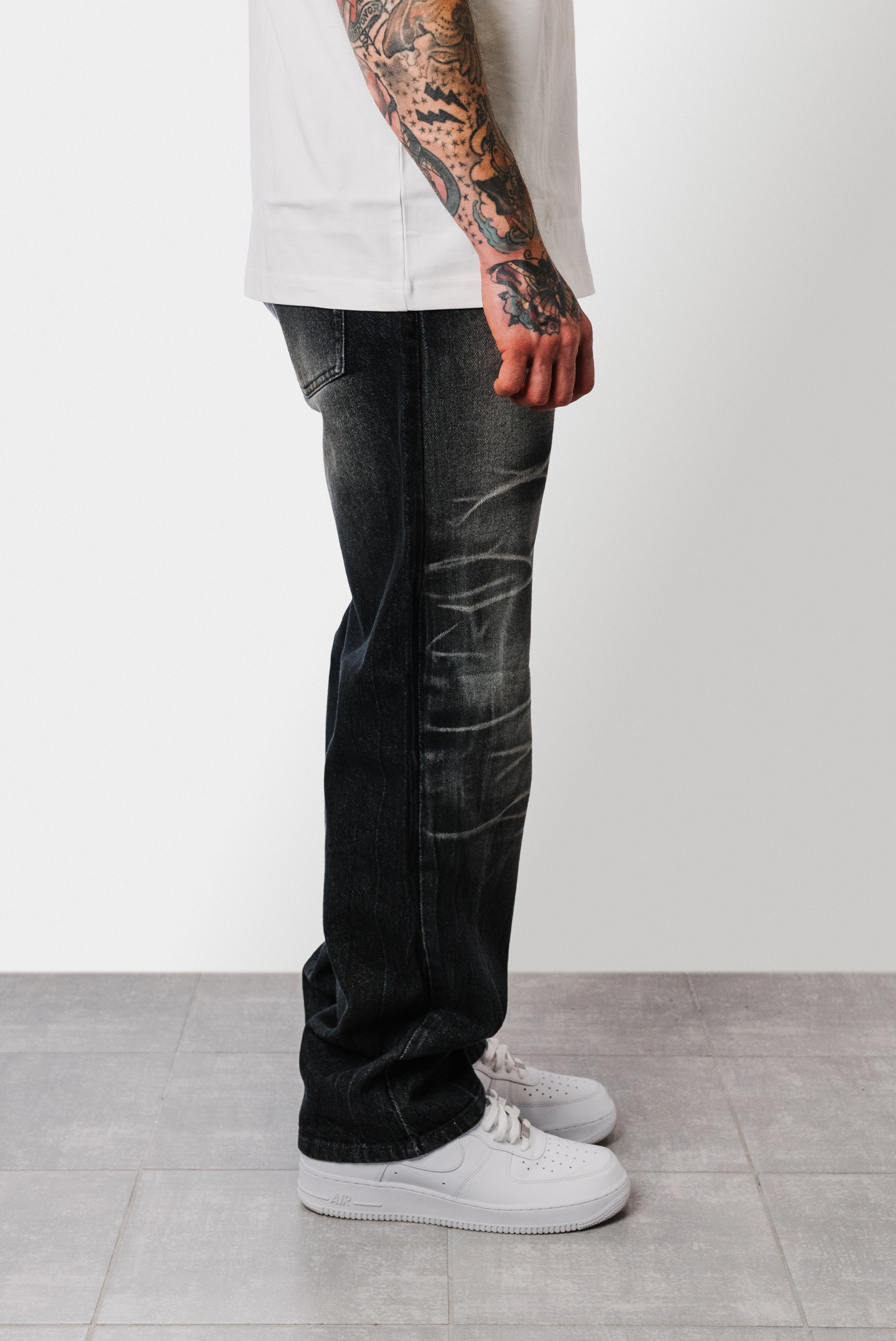 DUBAI SLAVED BLACK DENIM - Replacement Brand