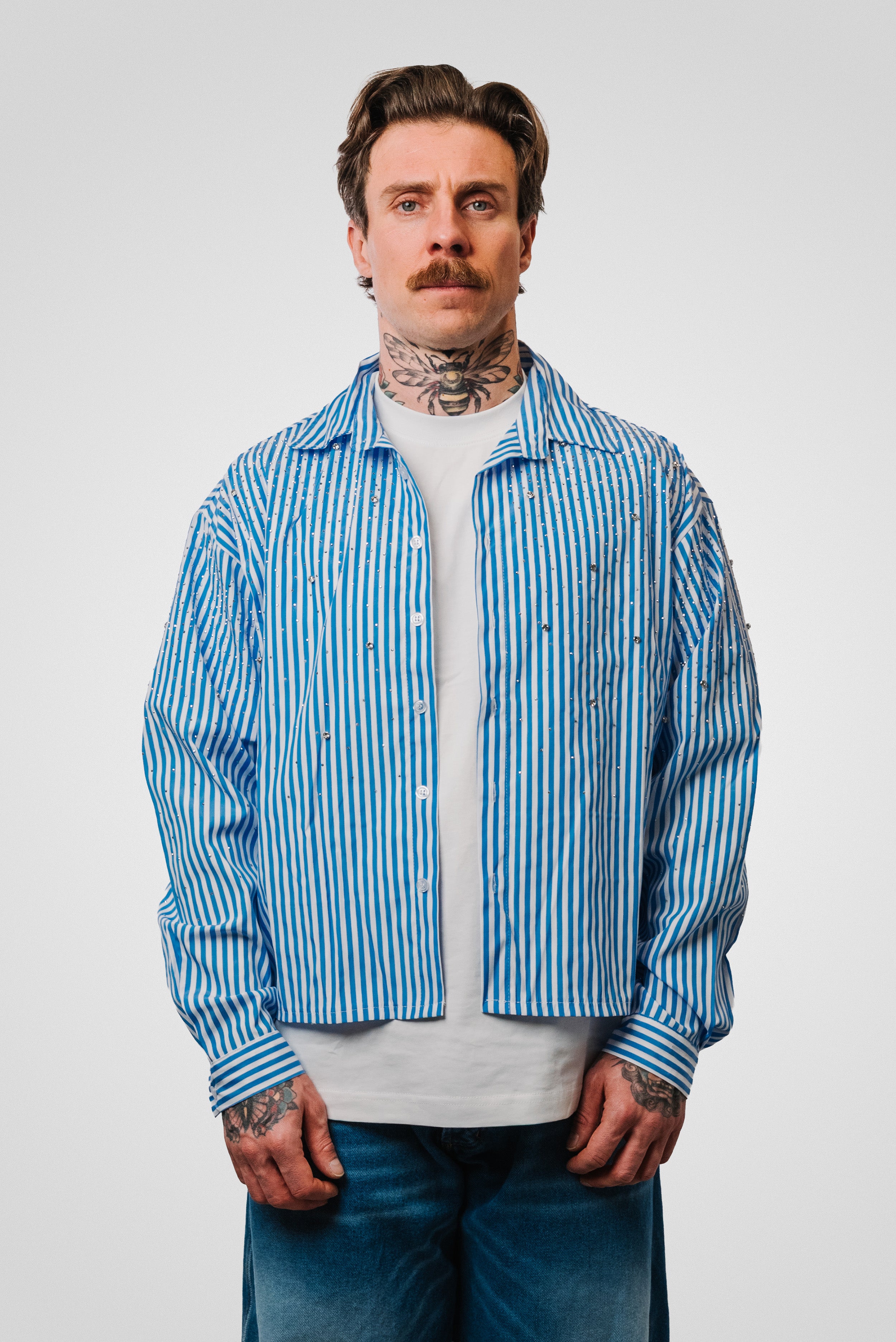 SPARCKLY STRIPED BLUE SHIRT - Replacement Brand
