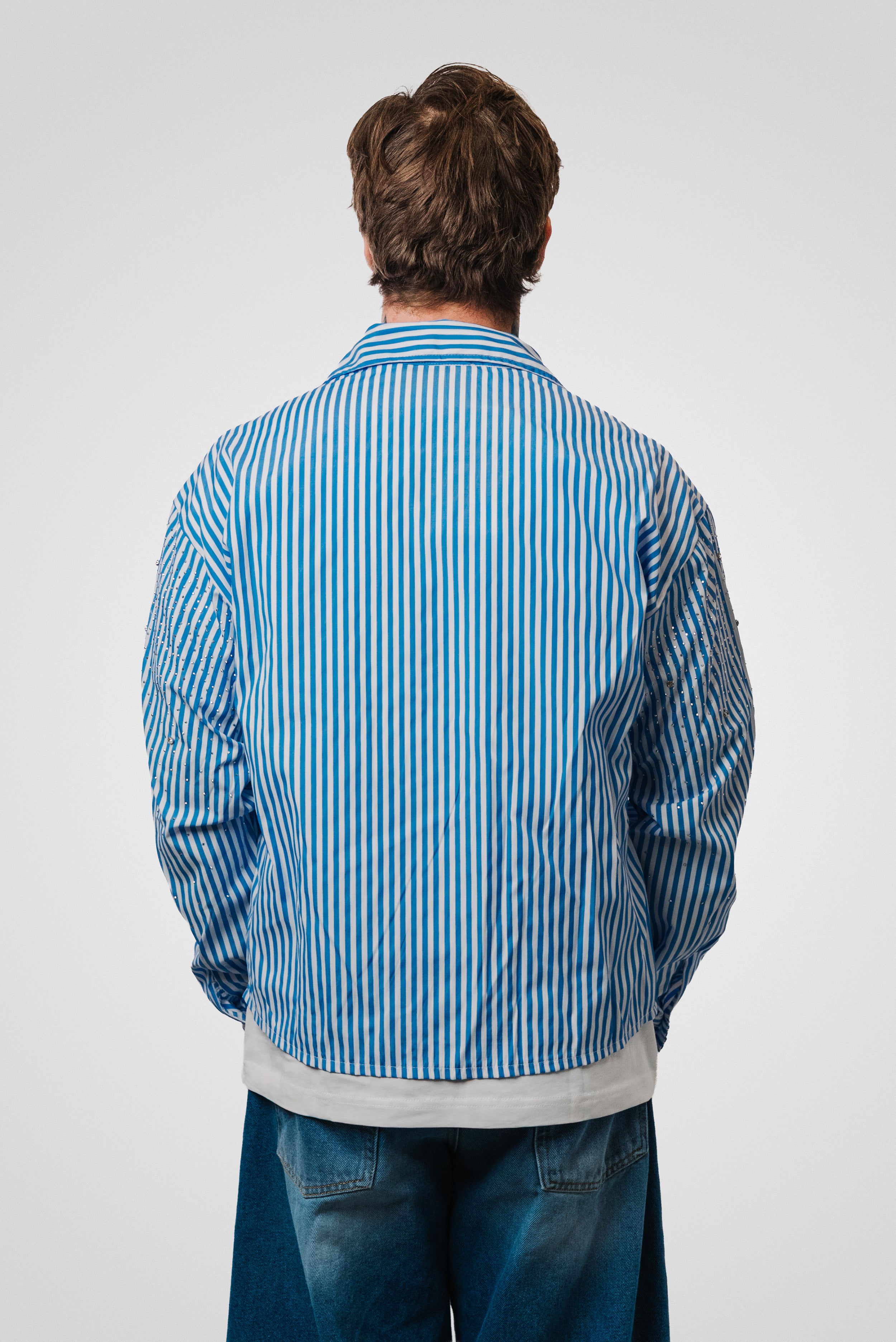 SPARCKLY STRIPED BLUE SHIRT - Replacement Brand