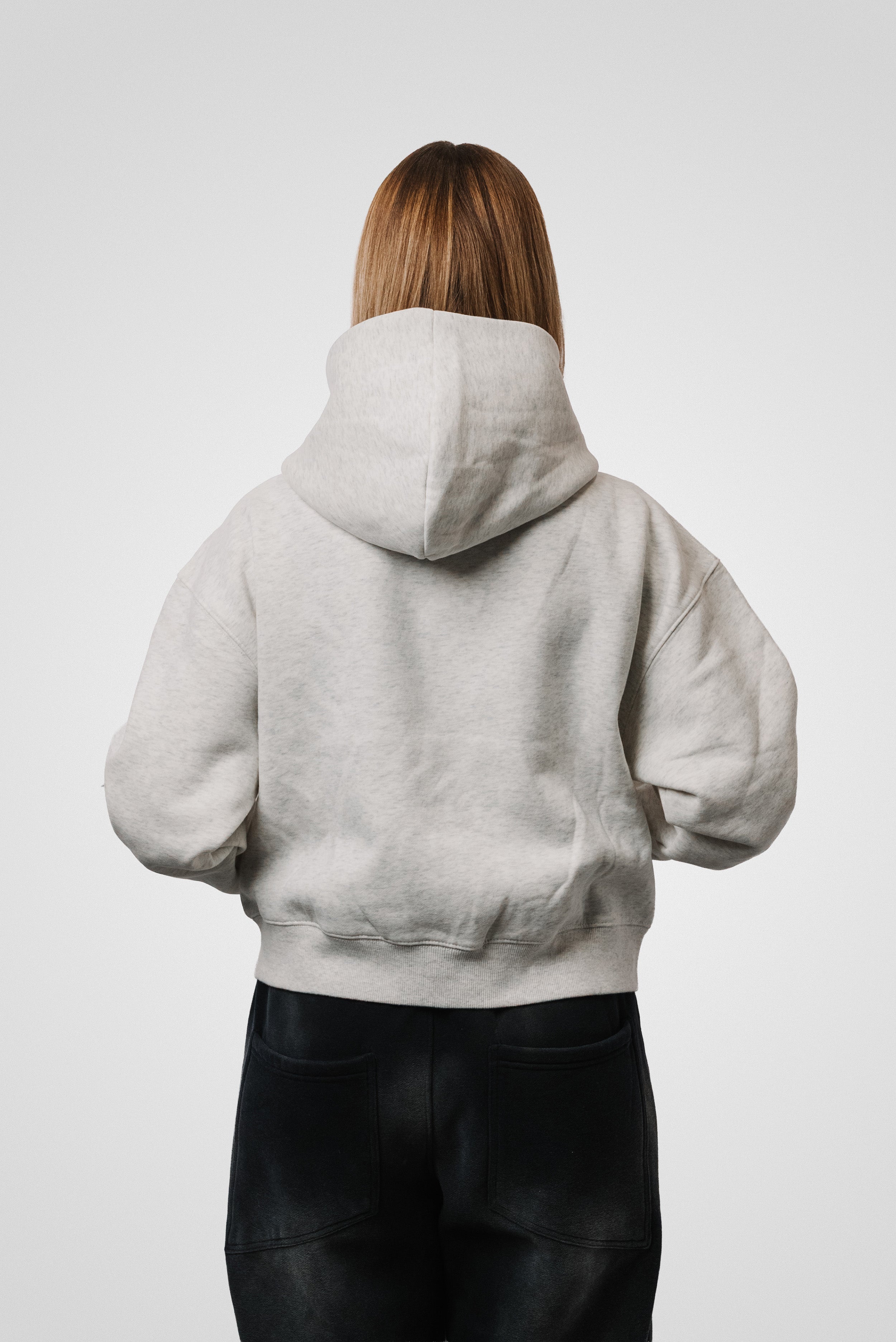 ZIP HOODIE CREAM - TheDoubleE