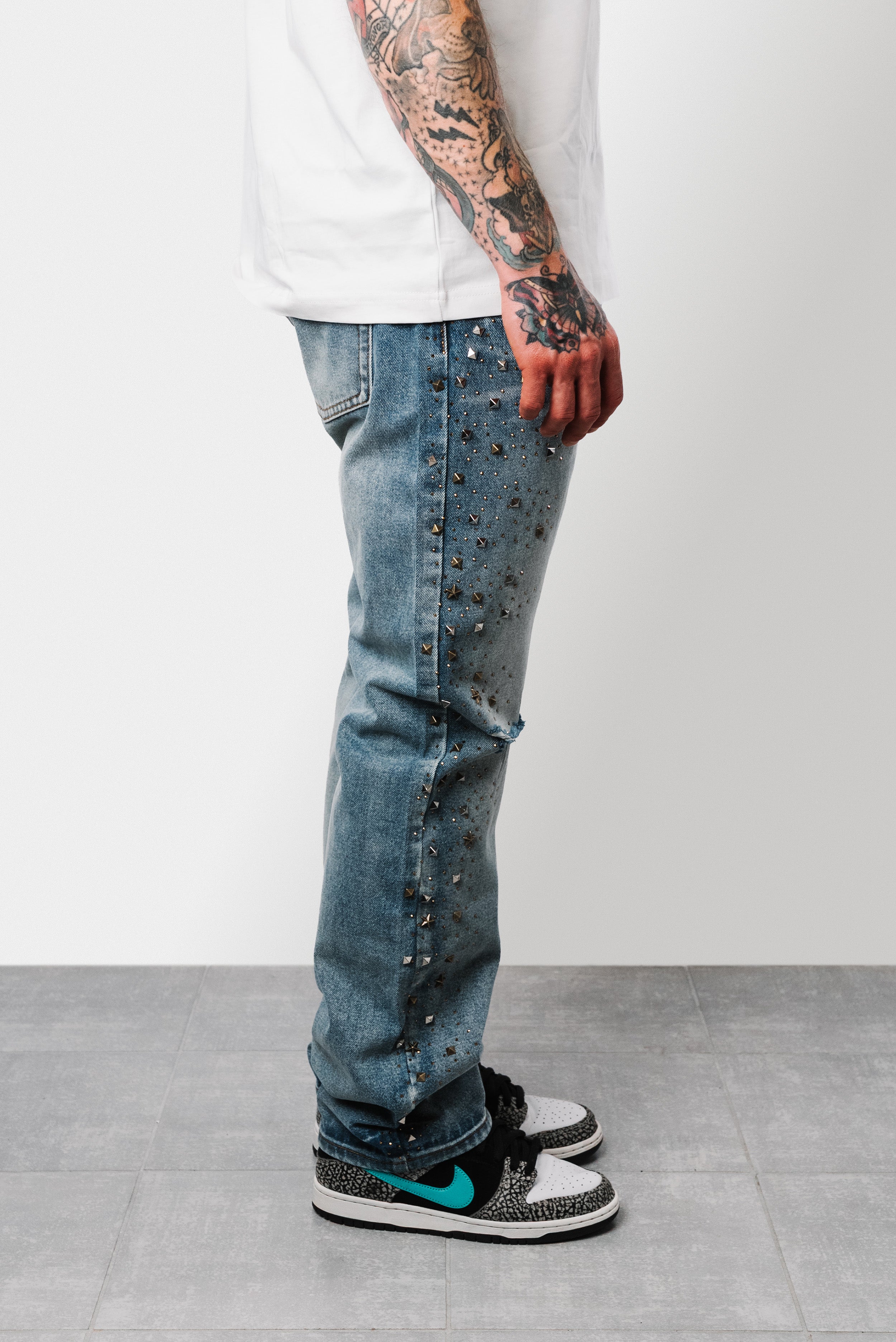 STUD BLUE DENIM - Shoebuya Design