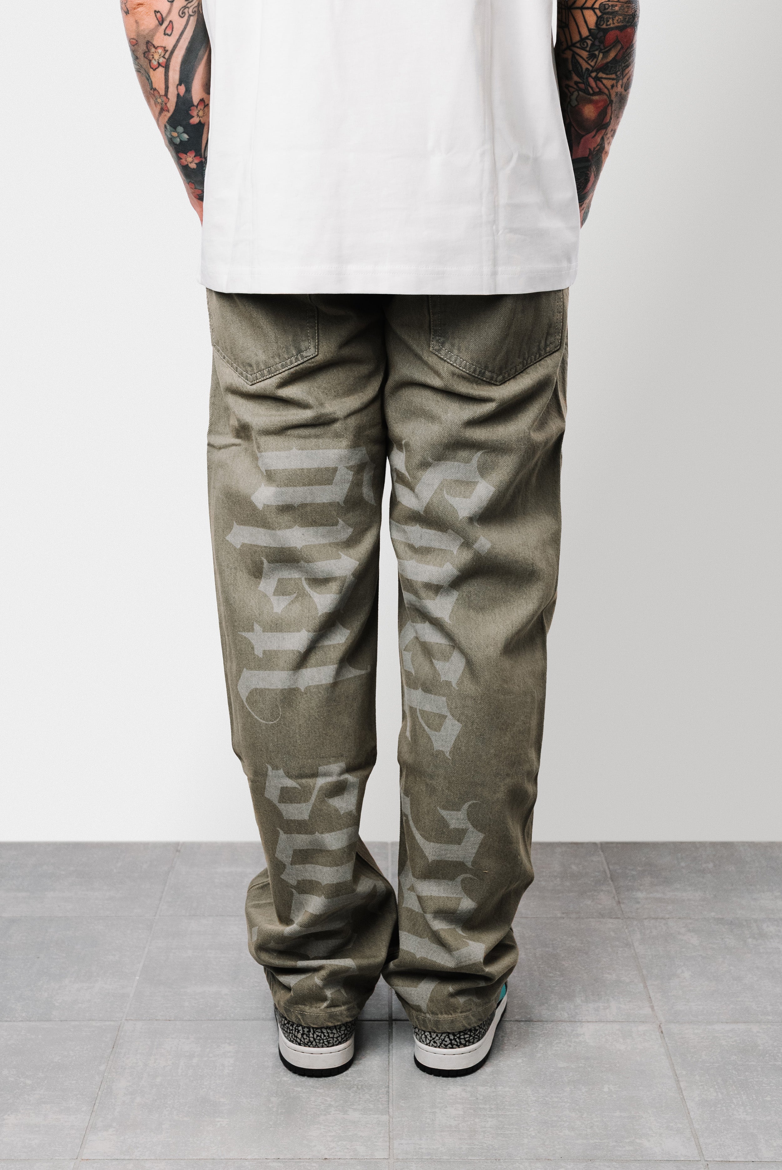 LASER DENIM JEANS GREEN - Sign Brand