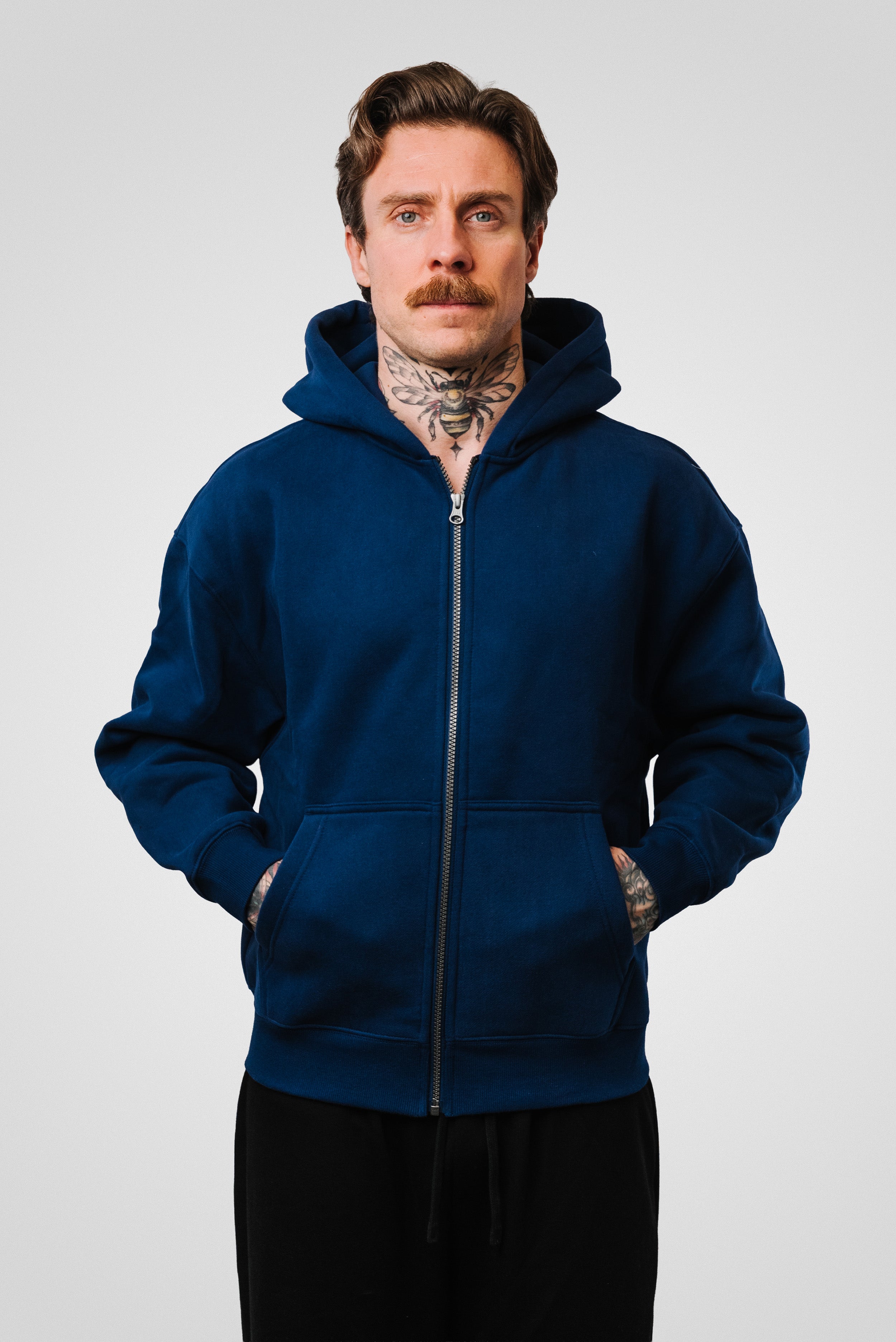 ZIP HOODIE VIOLET ROYAL BLUE - Shoebuya Design