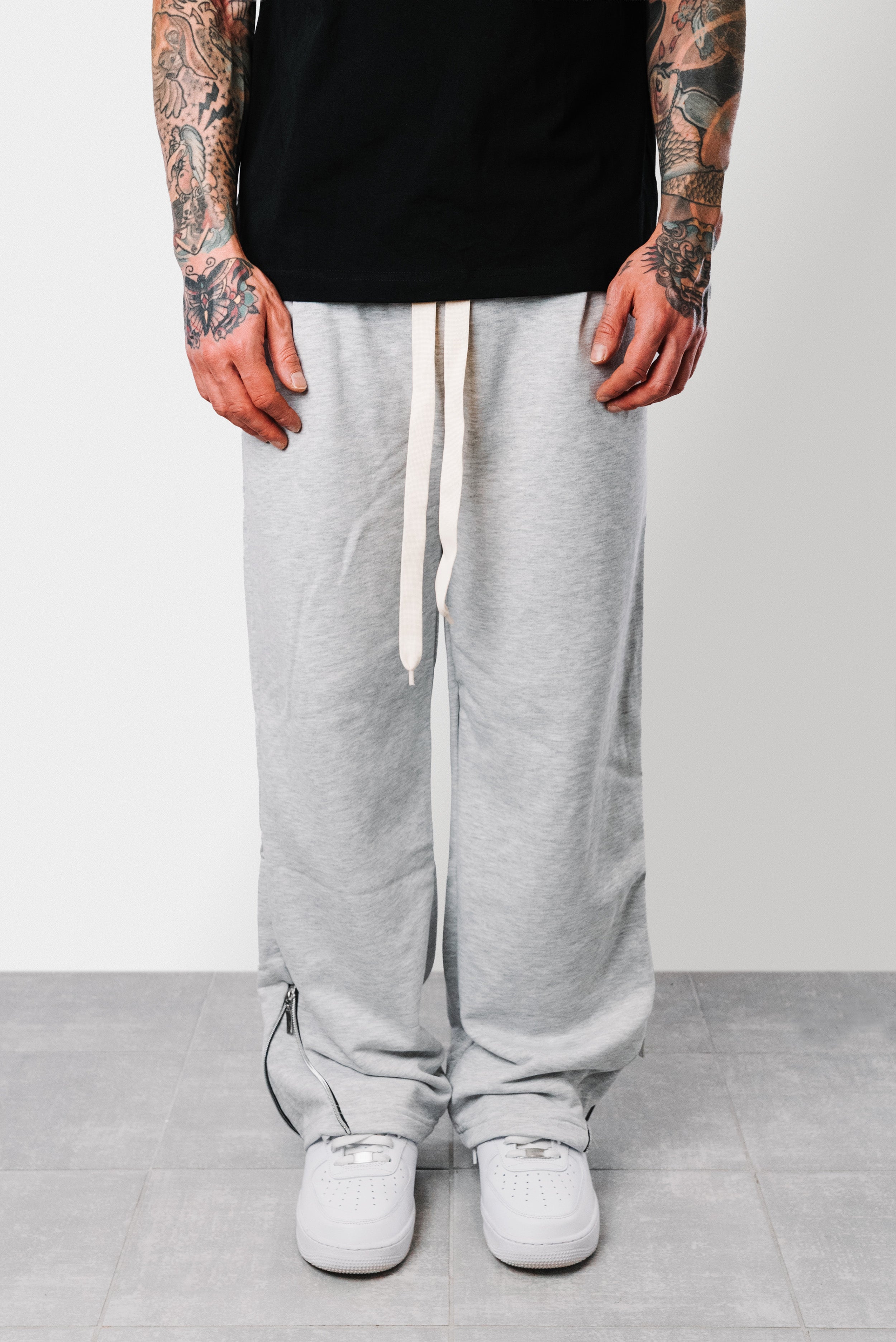 ZIP SUMMER TRACKSUIT LIGHT GREY PANTS - Replacement Brand