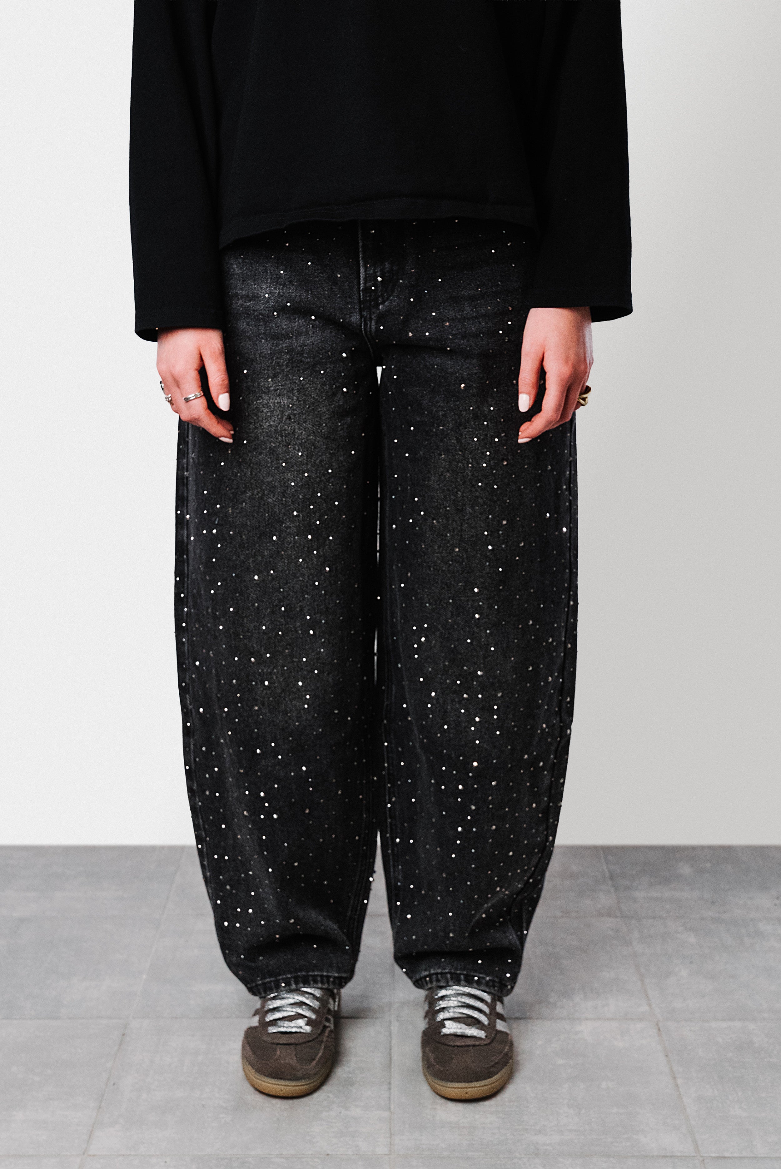 GLITTER SLAVED WOMEN JEANS - Shoebuya Design