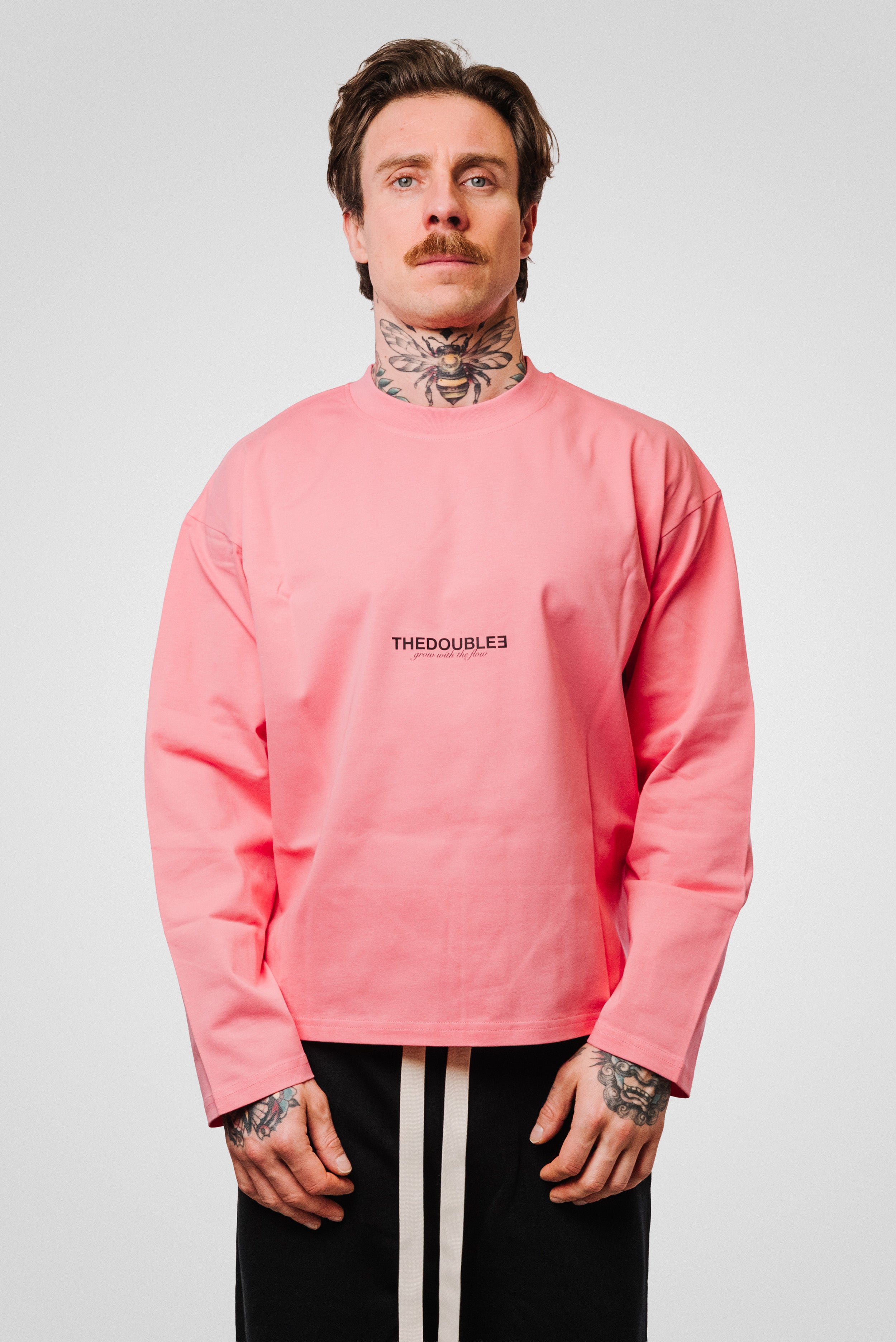 SIGN PINK BOXY LONGSLEEVE - TheDoubleE