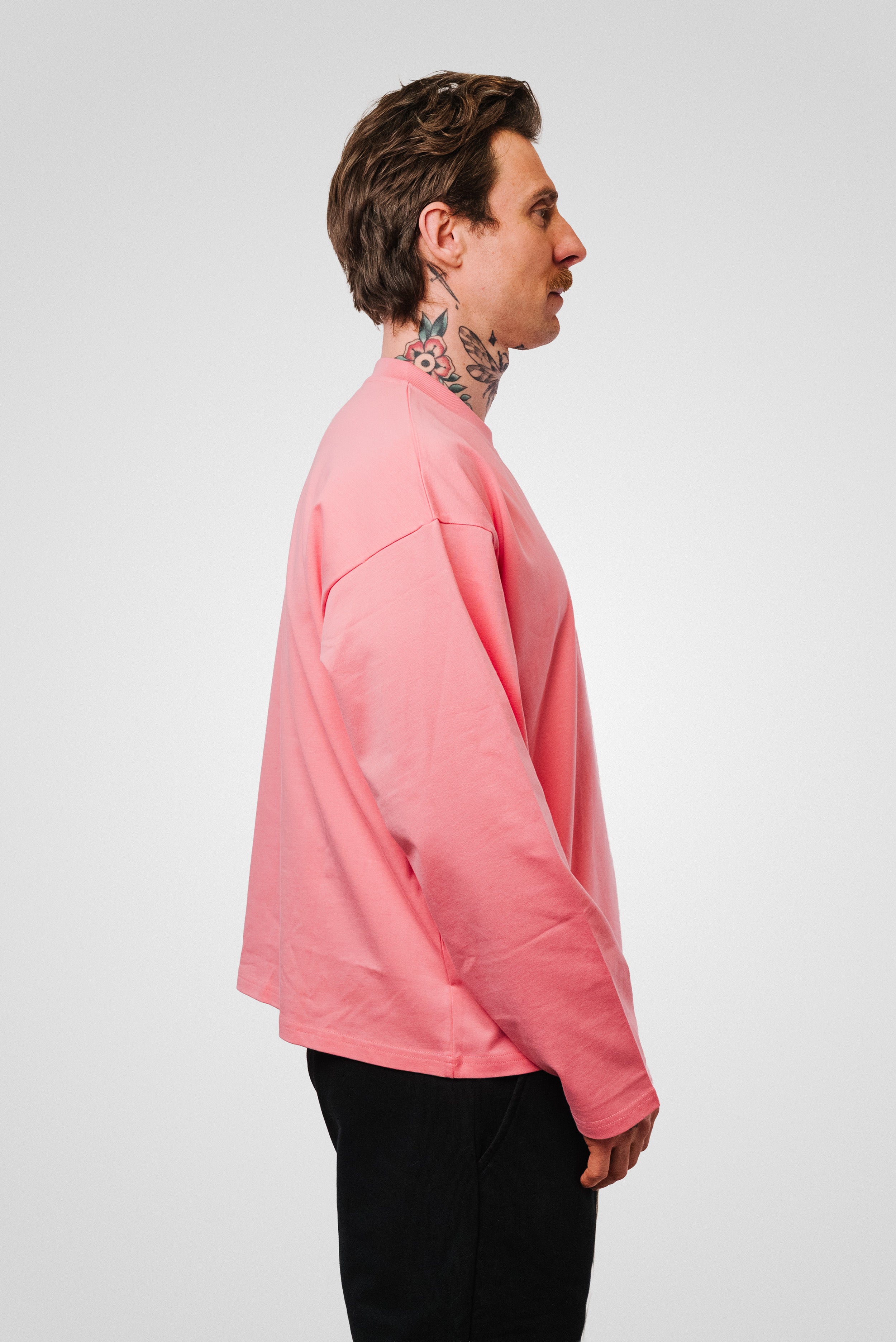 F**K LOVE PINK BOXY LONGSLEEVE - TheDoubleE
