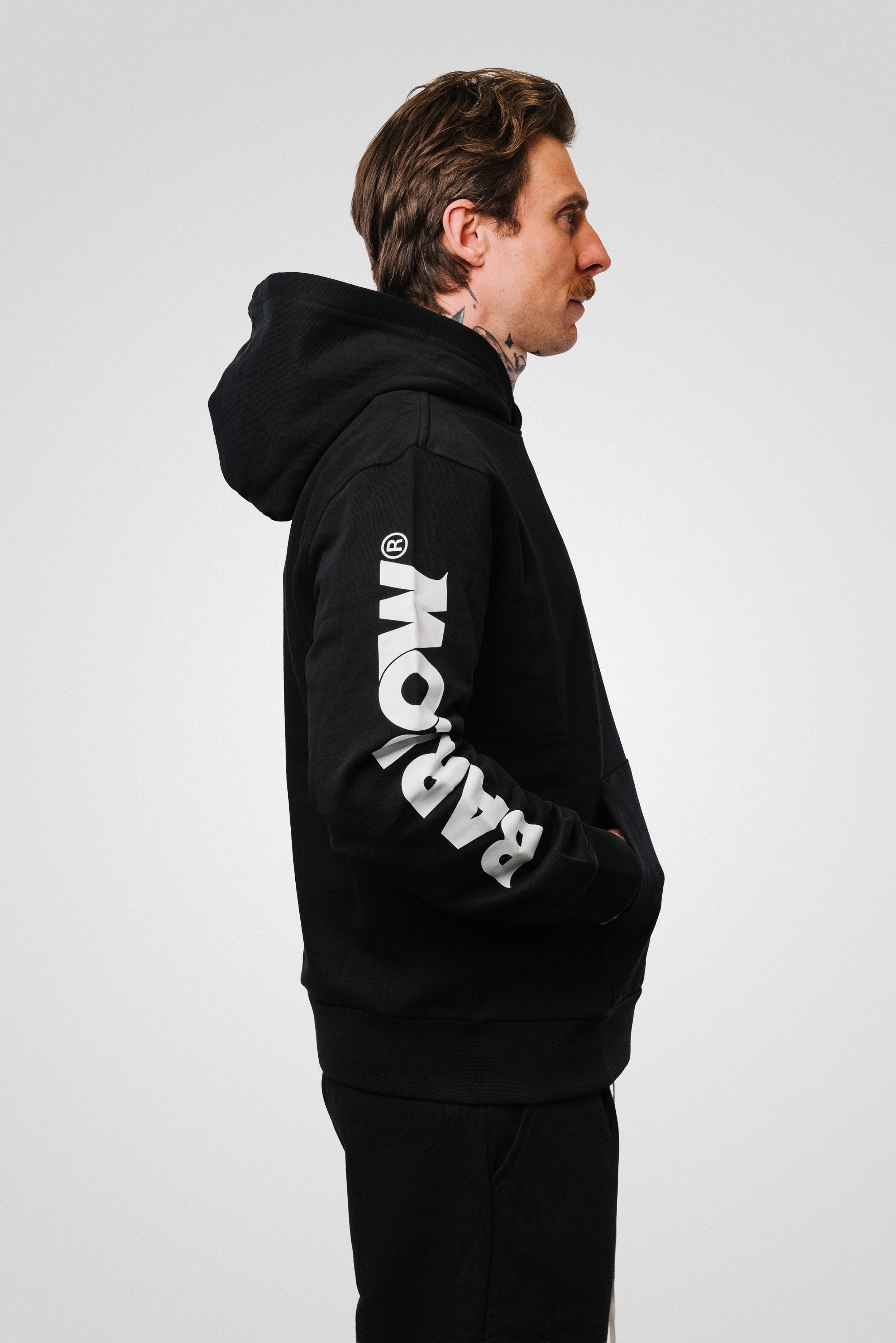 BARROW WRITE HOODIE BLACK UNISEX - Barrow