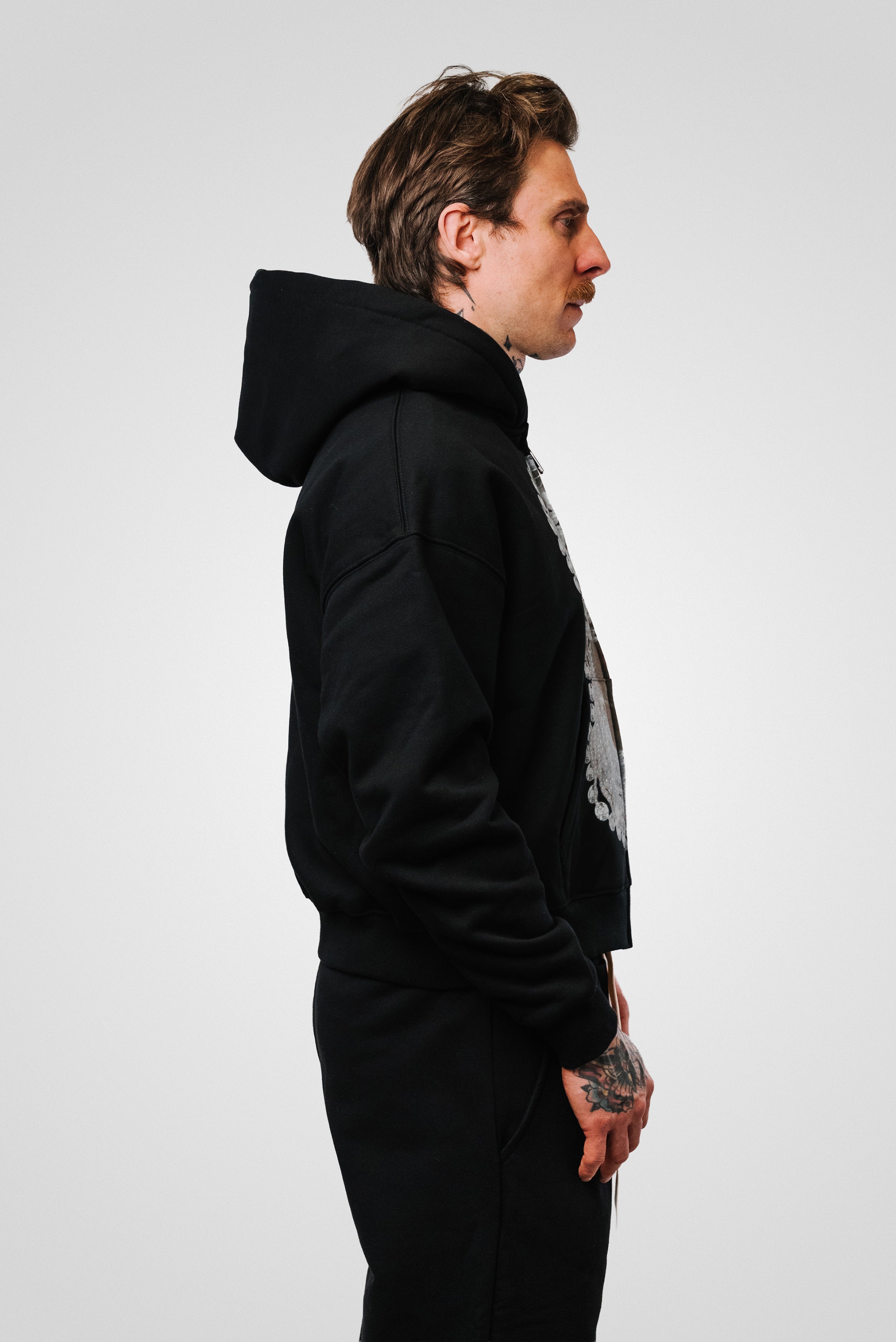 PEARL MASK  DIY ZIP HOODIE BLACK - Noissey Brand