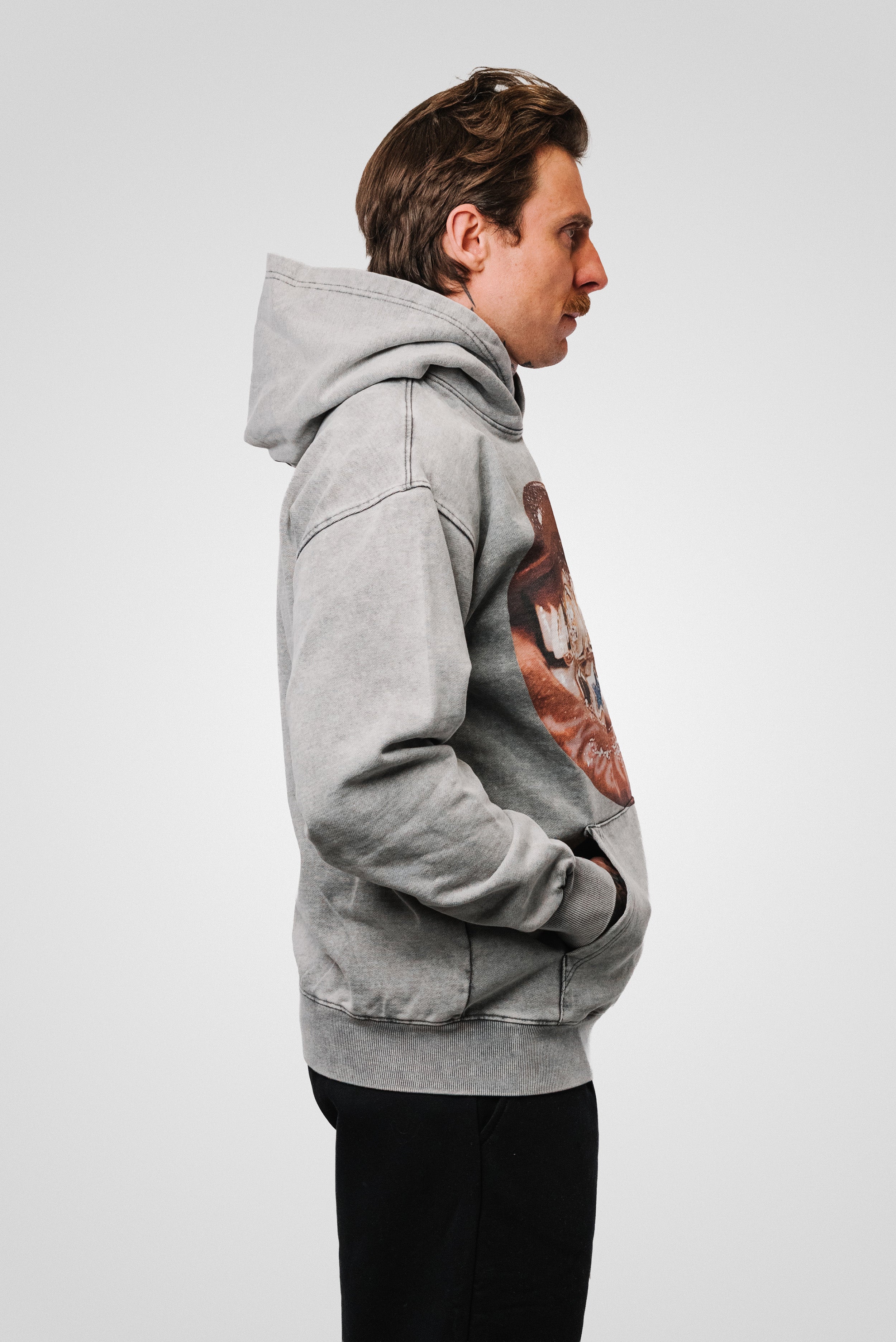 STAR LIPS GREY HOODIE - Noissey Brand