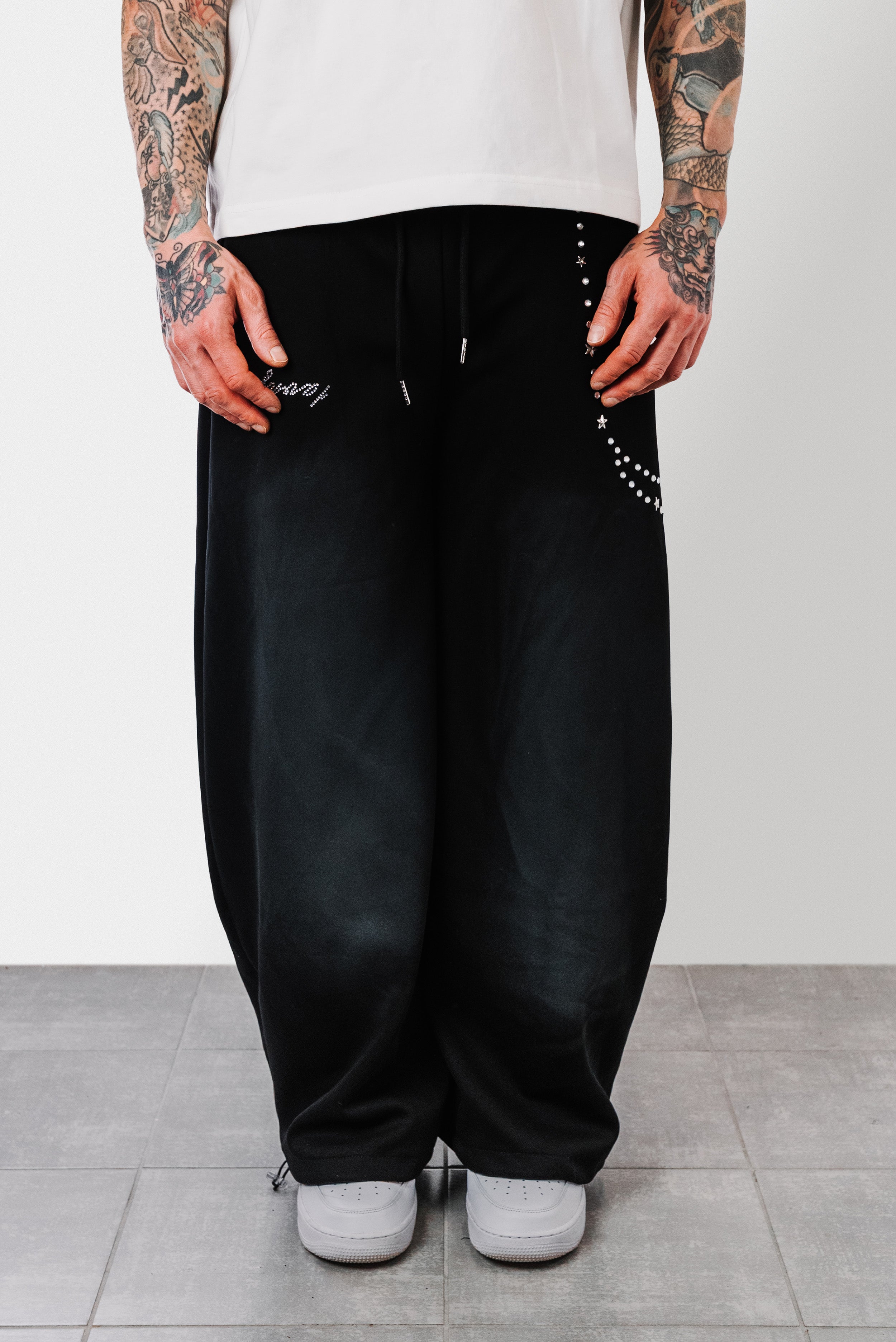 STARGLITTER TRACKPANTS BLACK - Shoebuya Design