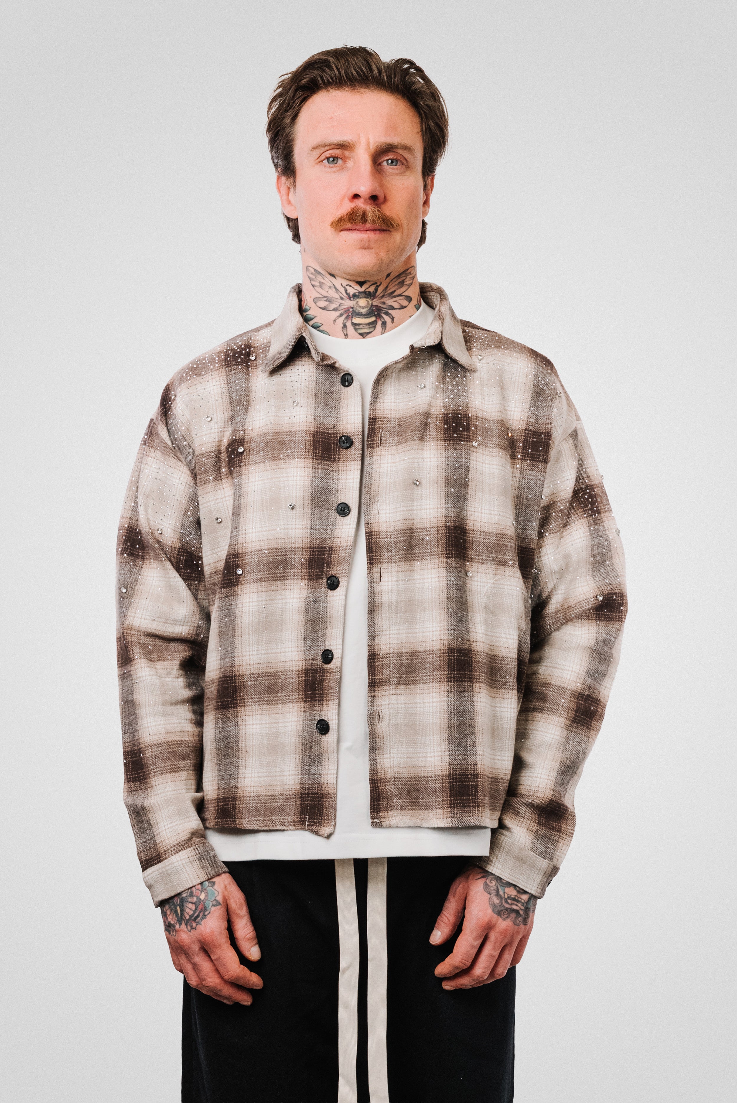 SPARCKLY STRIPED BROWN SHIRT - Replacement Brand