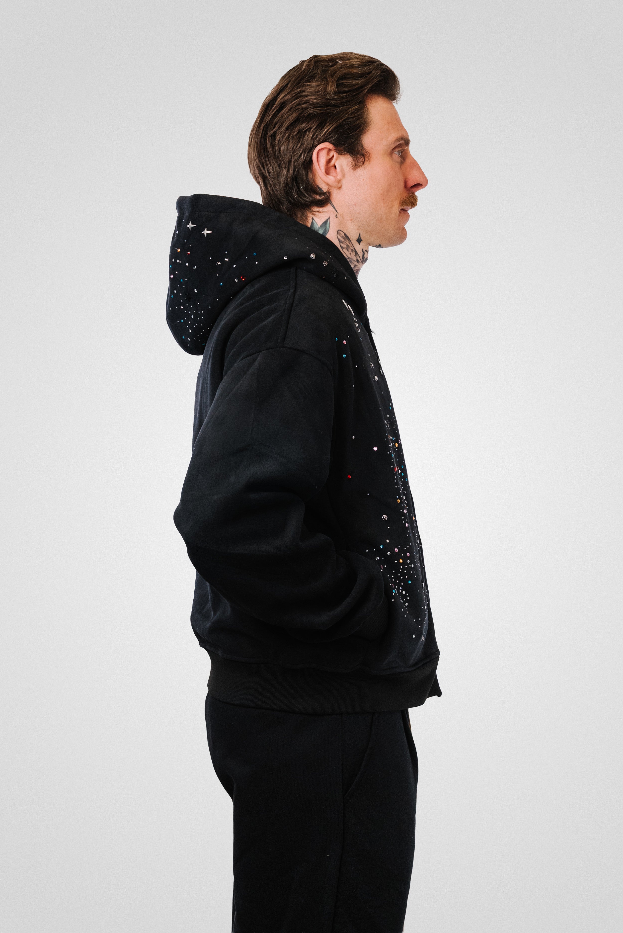RED LIGHT DOTS ZIP HOODIE- Shoebuya Design