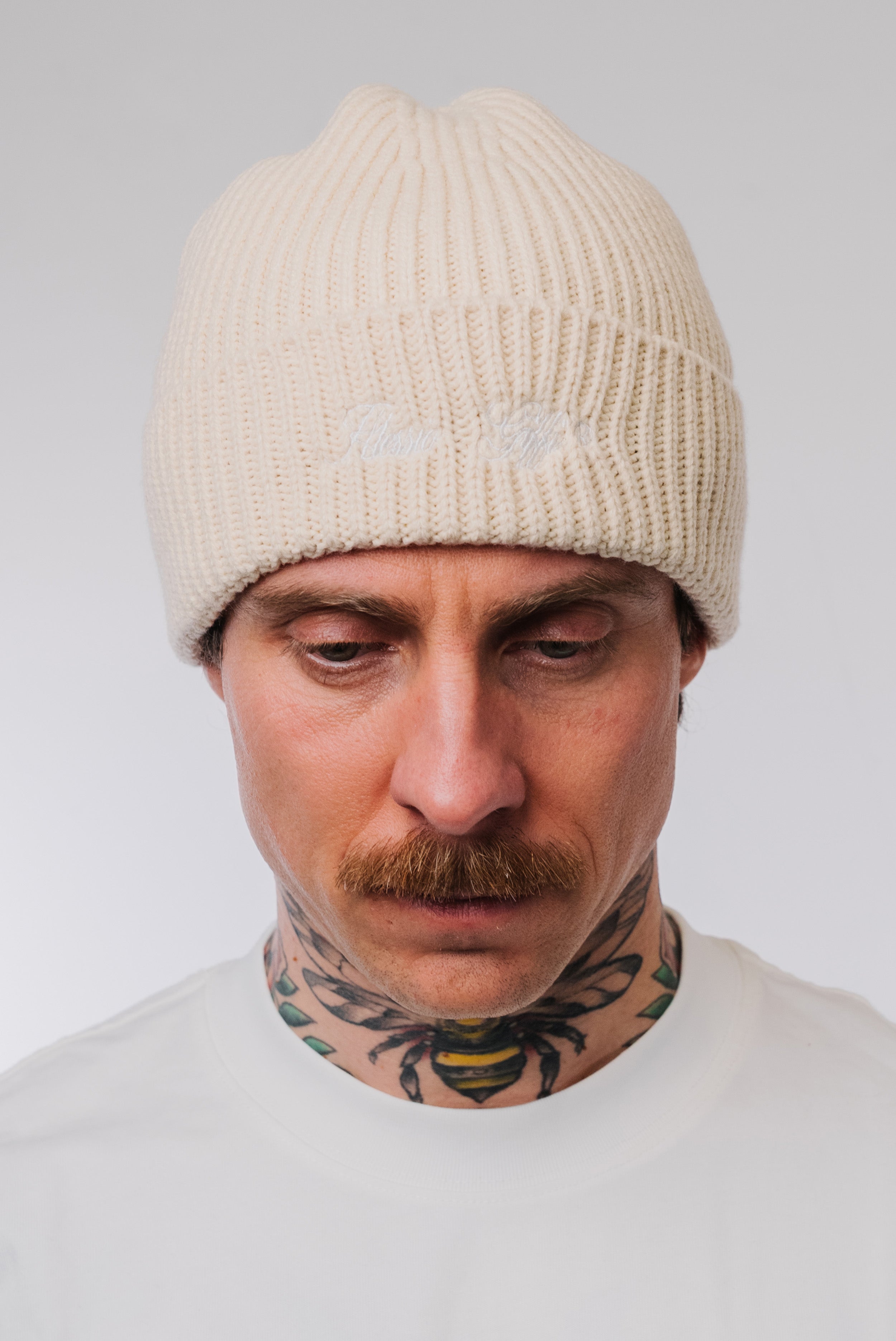 LOGO BEANIE OFF WHITE - ALESSIO GIFFI