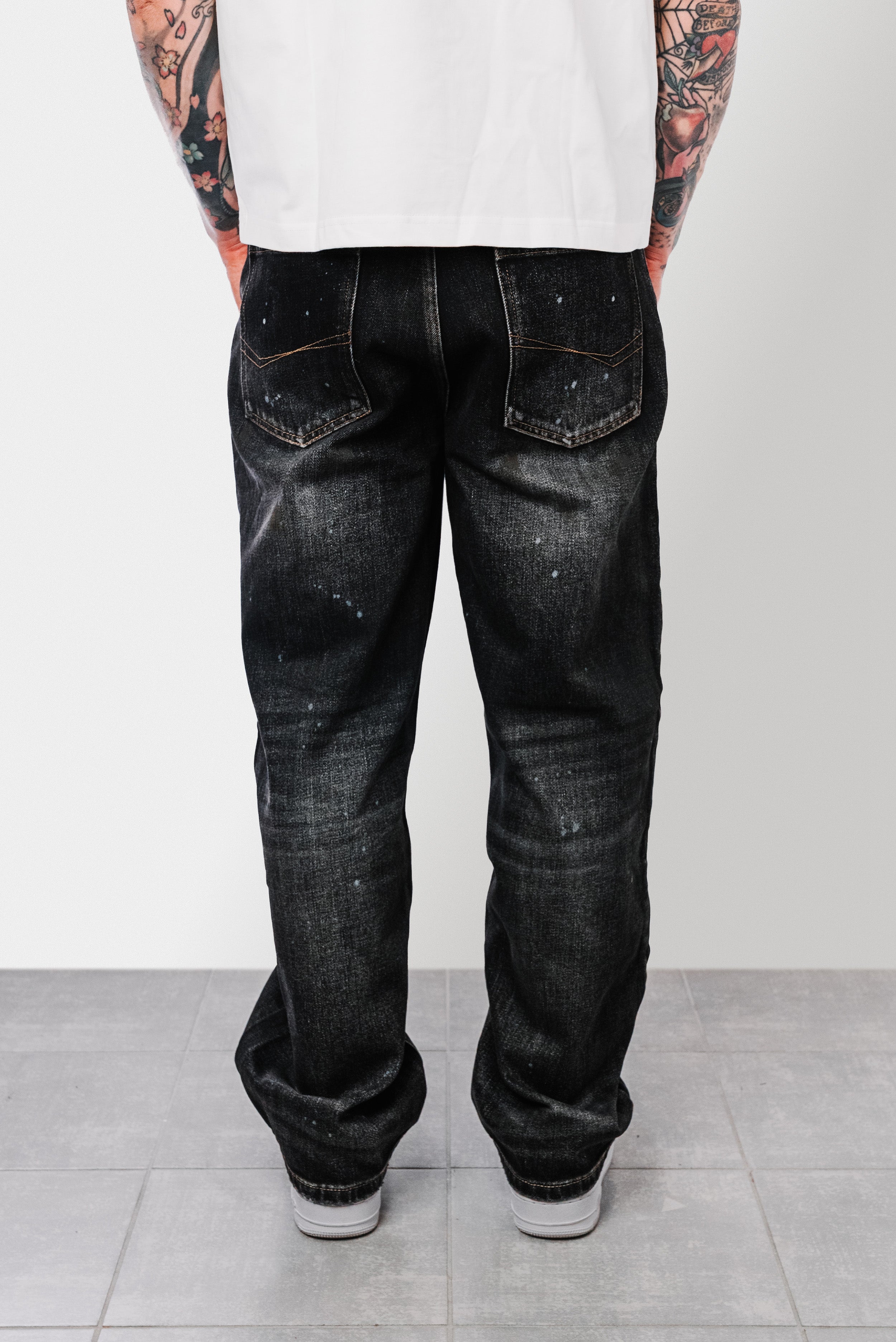 ZURIGO PAINT DENIM JEANS - Shoebuya Design
