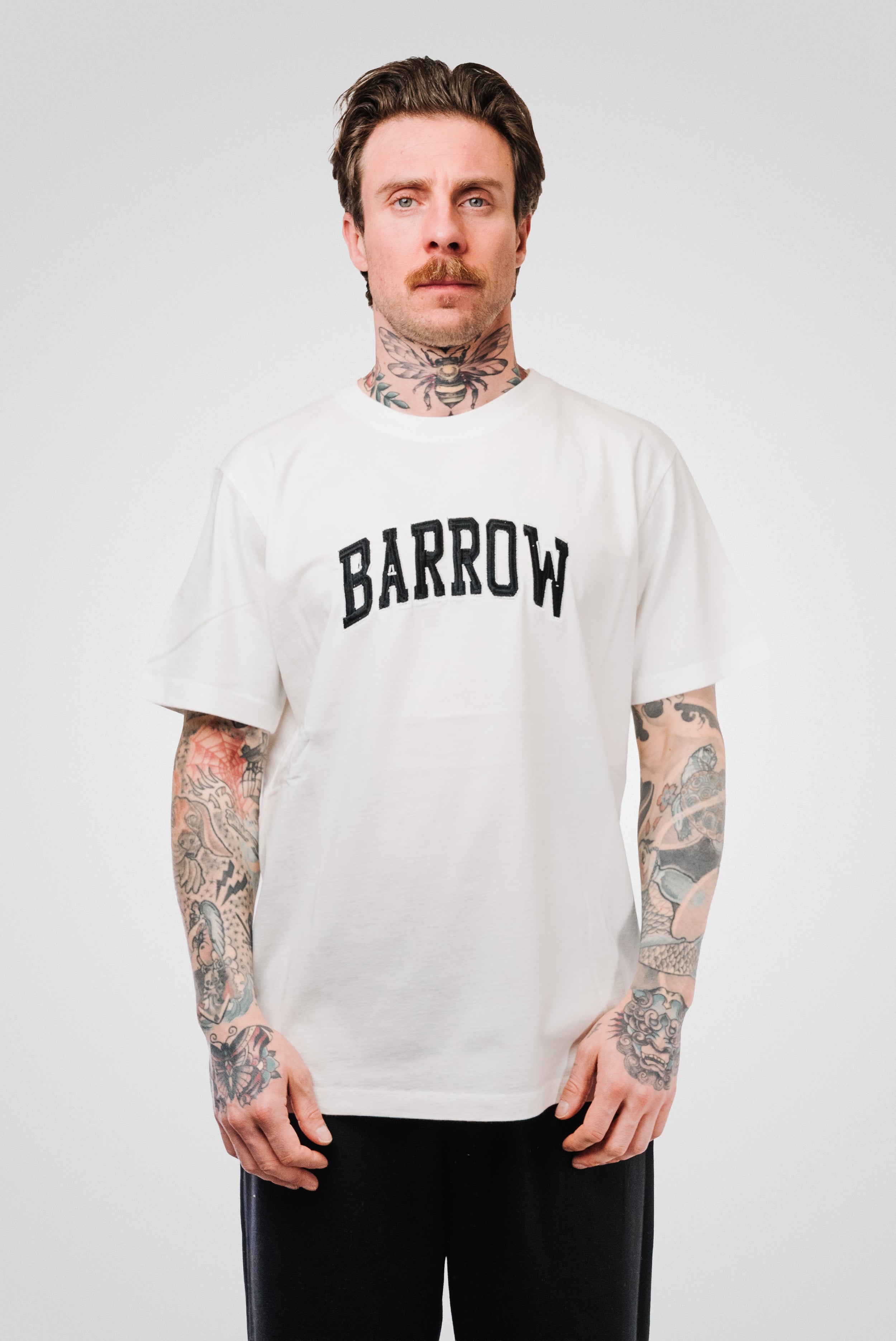 PATCH JERSEY TEE WHITE UNISEX - Barrow