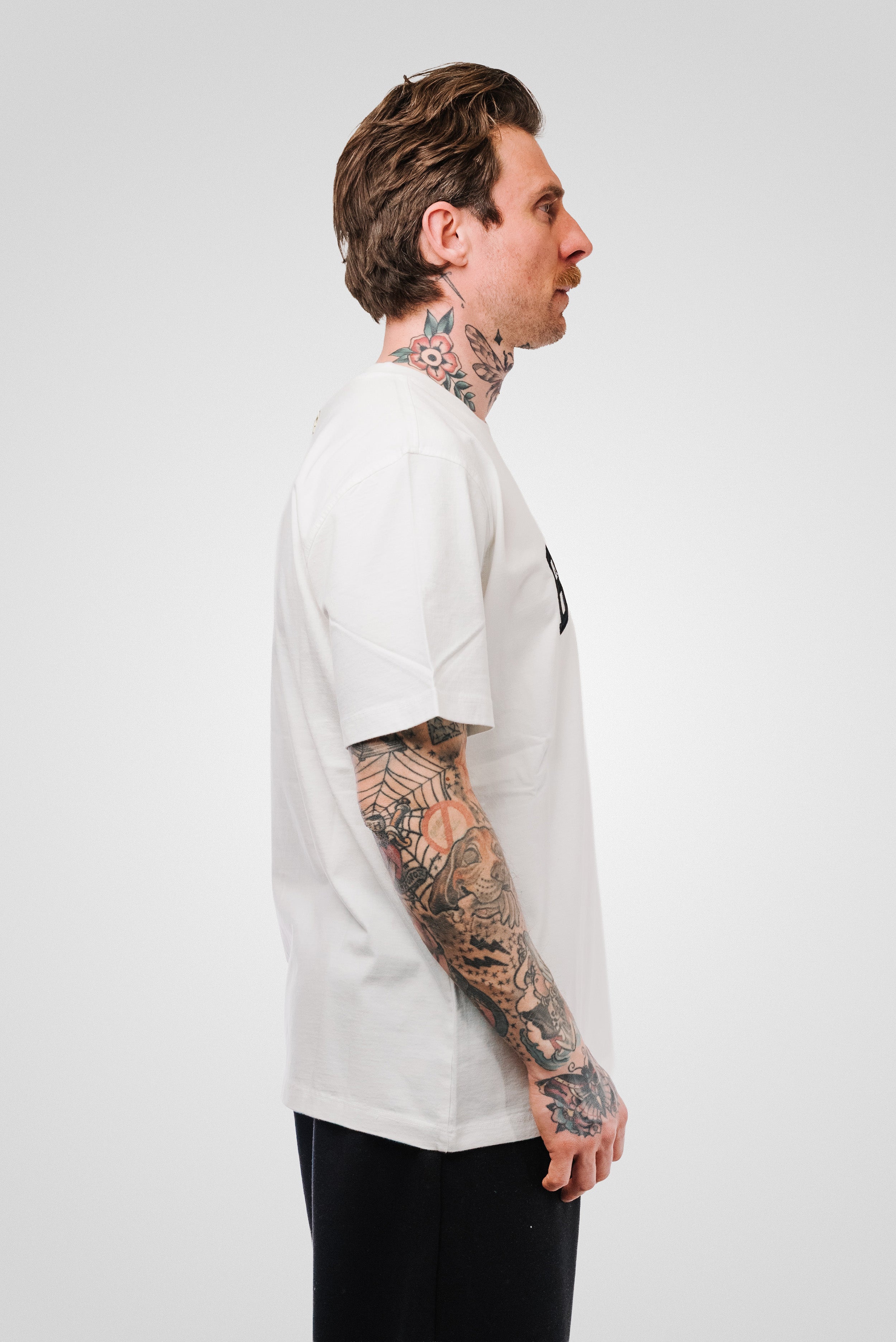 PATCH JERSEY TEE WHITE UNISEX - Barrow