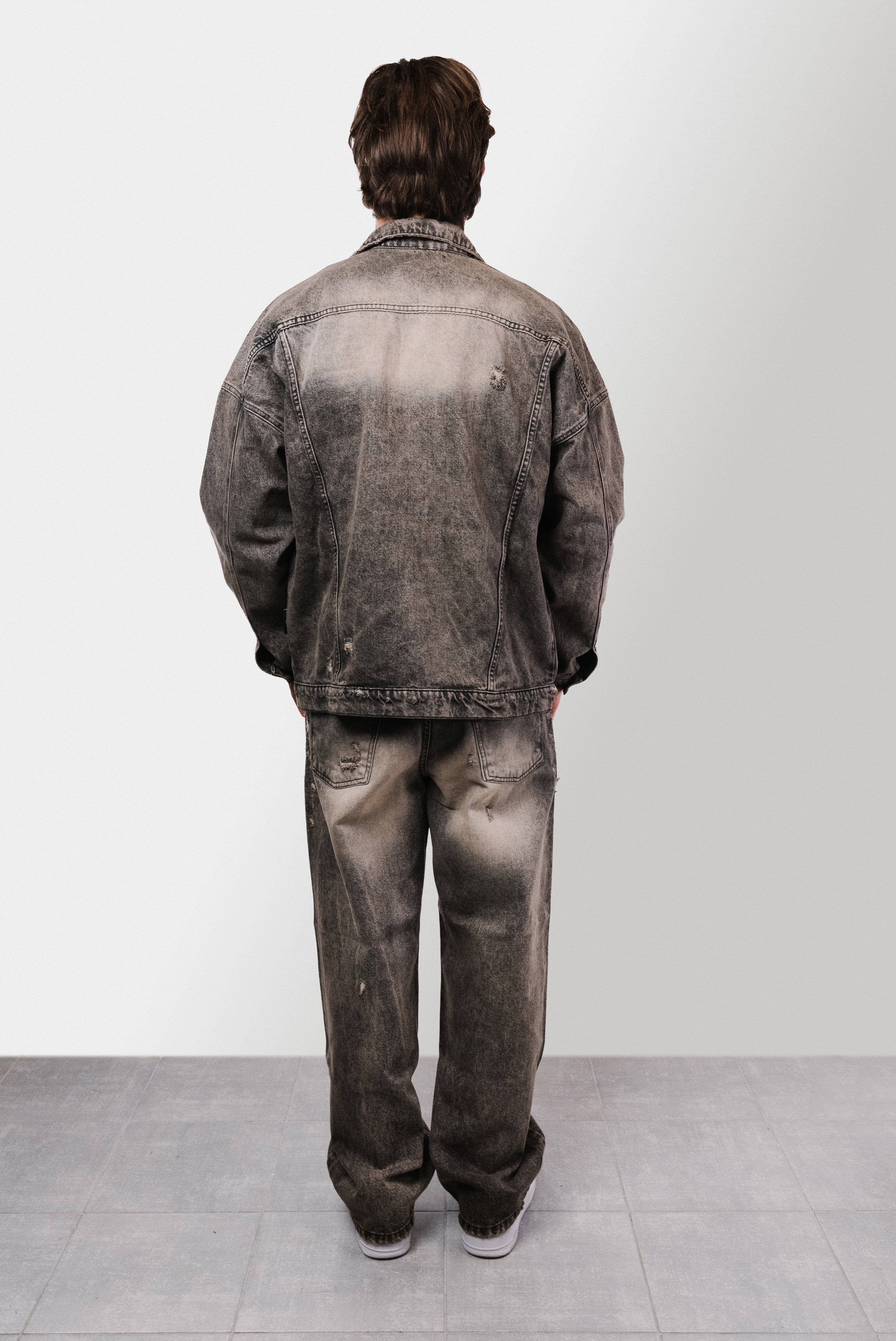 SABBIATO BLACK DENIM SUIT