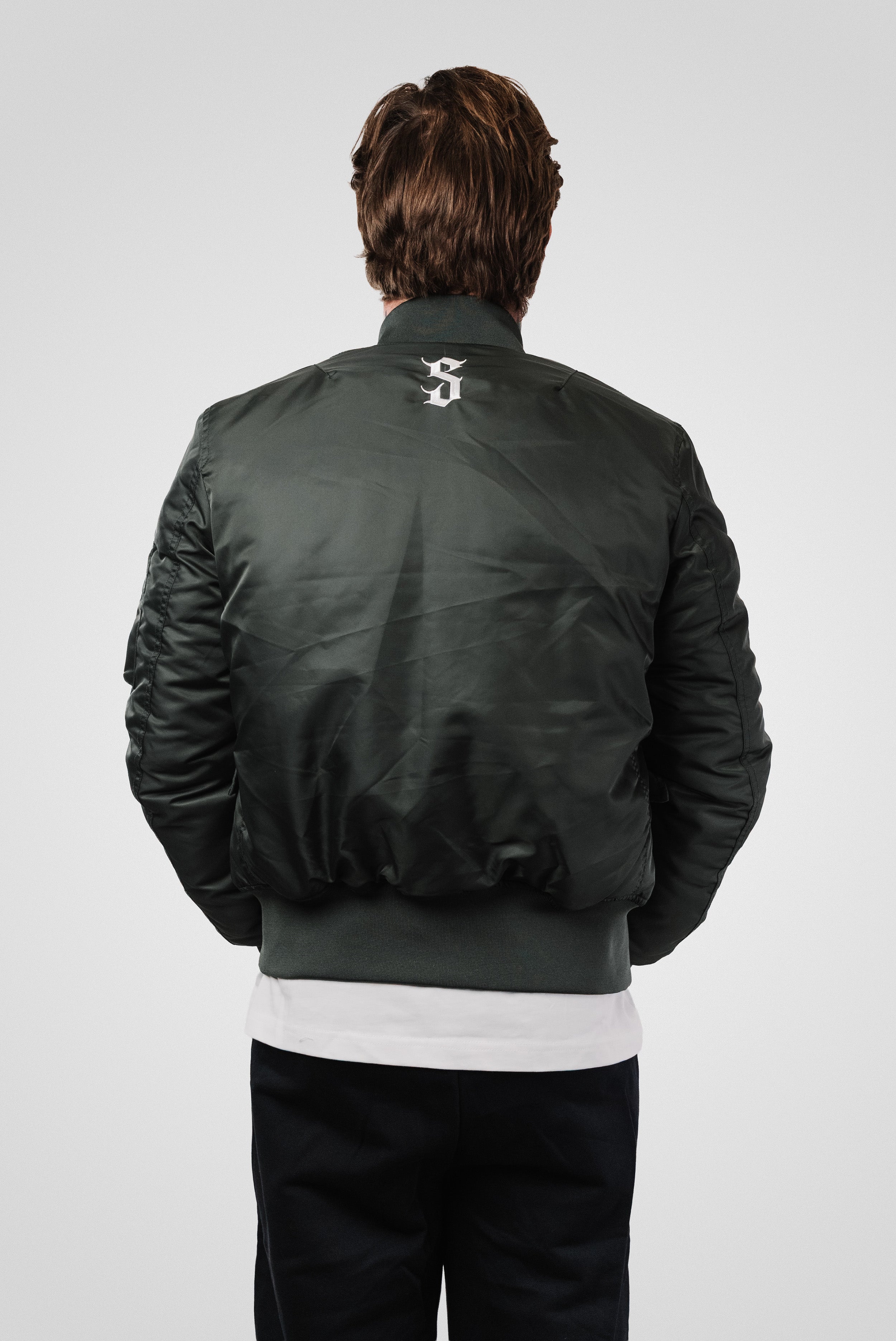 BOMBER JACKET MILITARY GREEN - Signs Brand