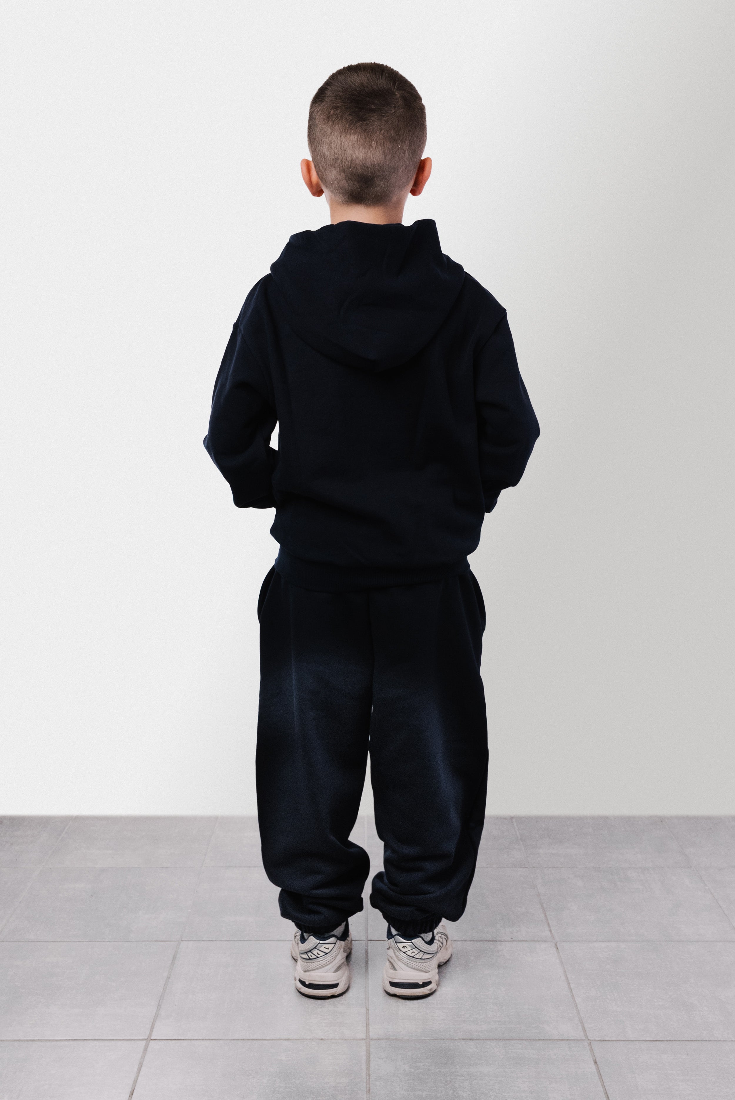 HOODIE ZIP BLUE LOGO WHITE BABY - Nabu Brand