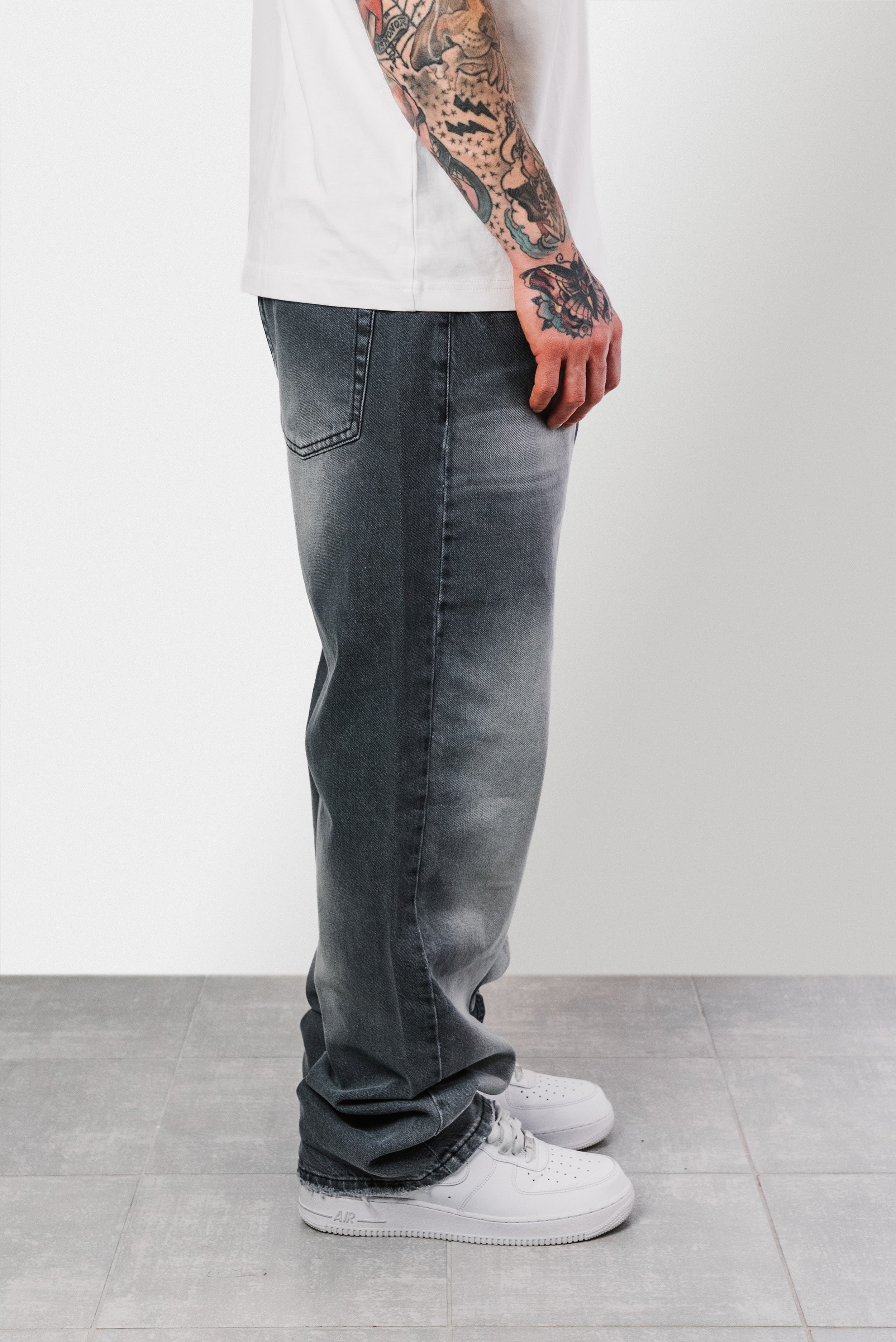 SLAVED GREY BAGGY BAGGY JEANS - Replacement Brand