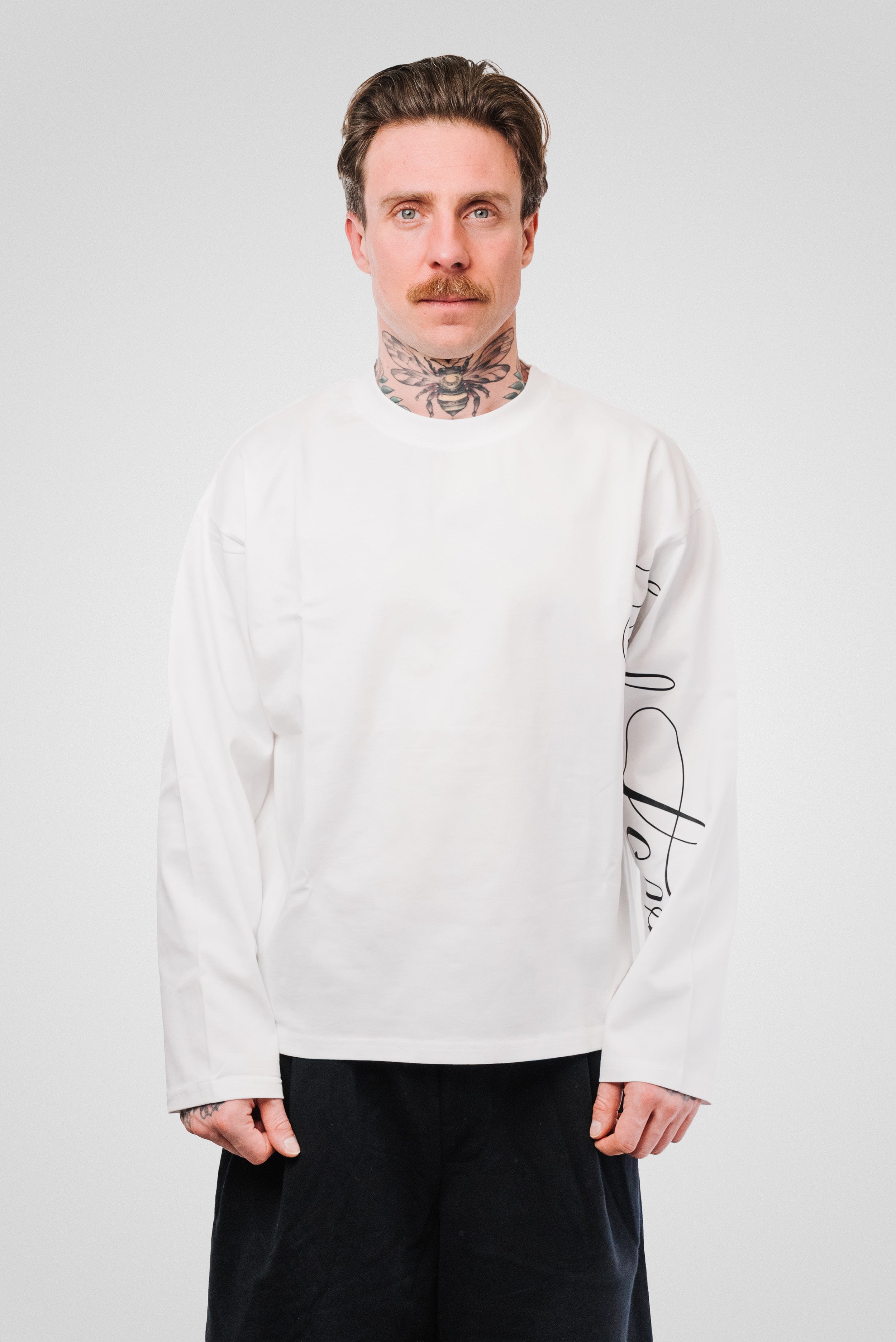 F**K LOVE WHITE BOXY LONGSLEEVE - TheDoubleE