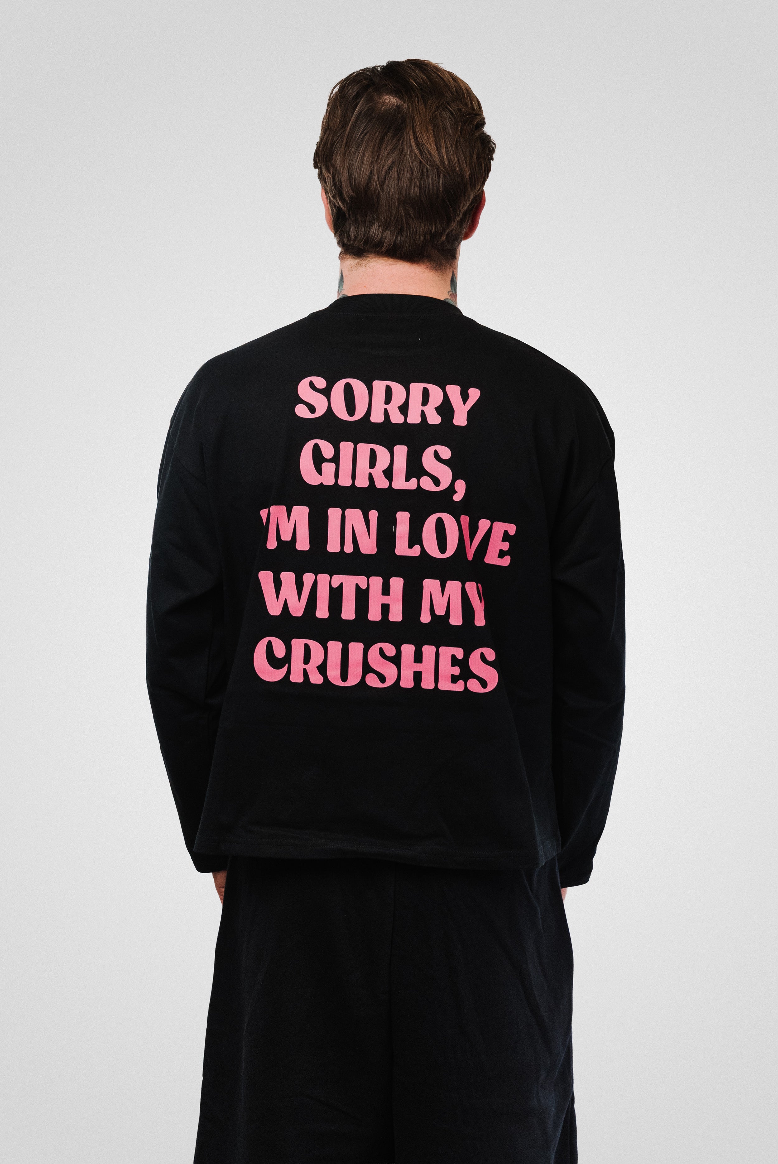 MY CRUSHES BLACK BOXY LONGSLEEVE - TheDoubleE