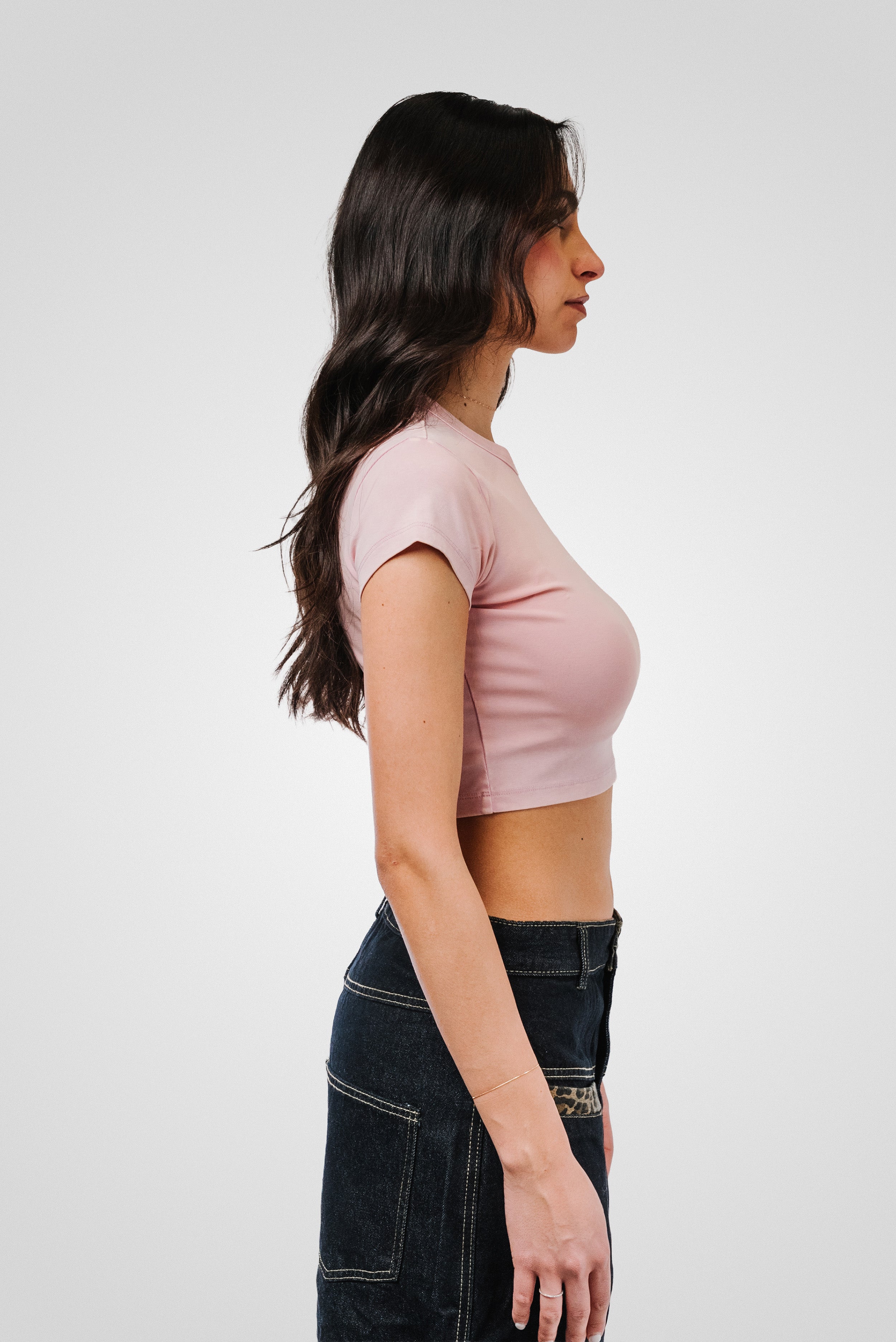 WOMEN LOGO WASHED PINK TOP - TheDoubleE