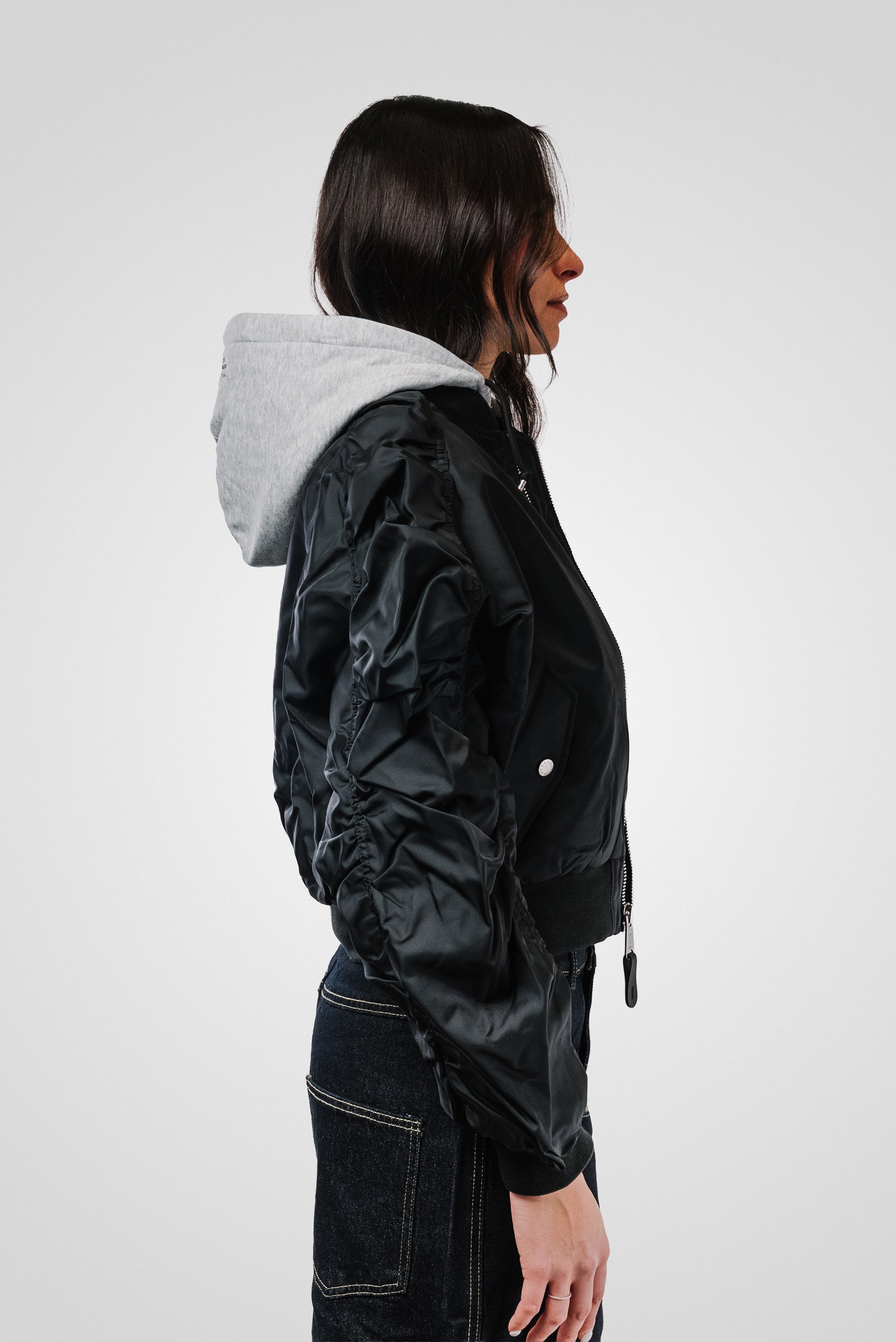 WOMEN HOODED BOMBER - Alpha Industries