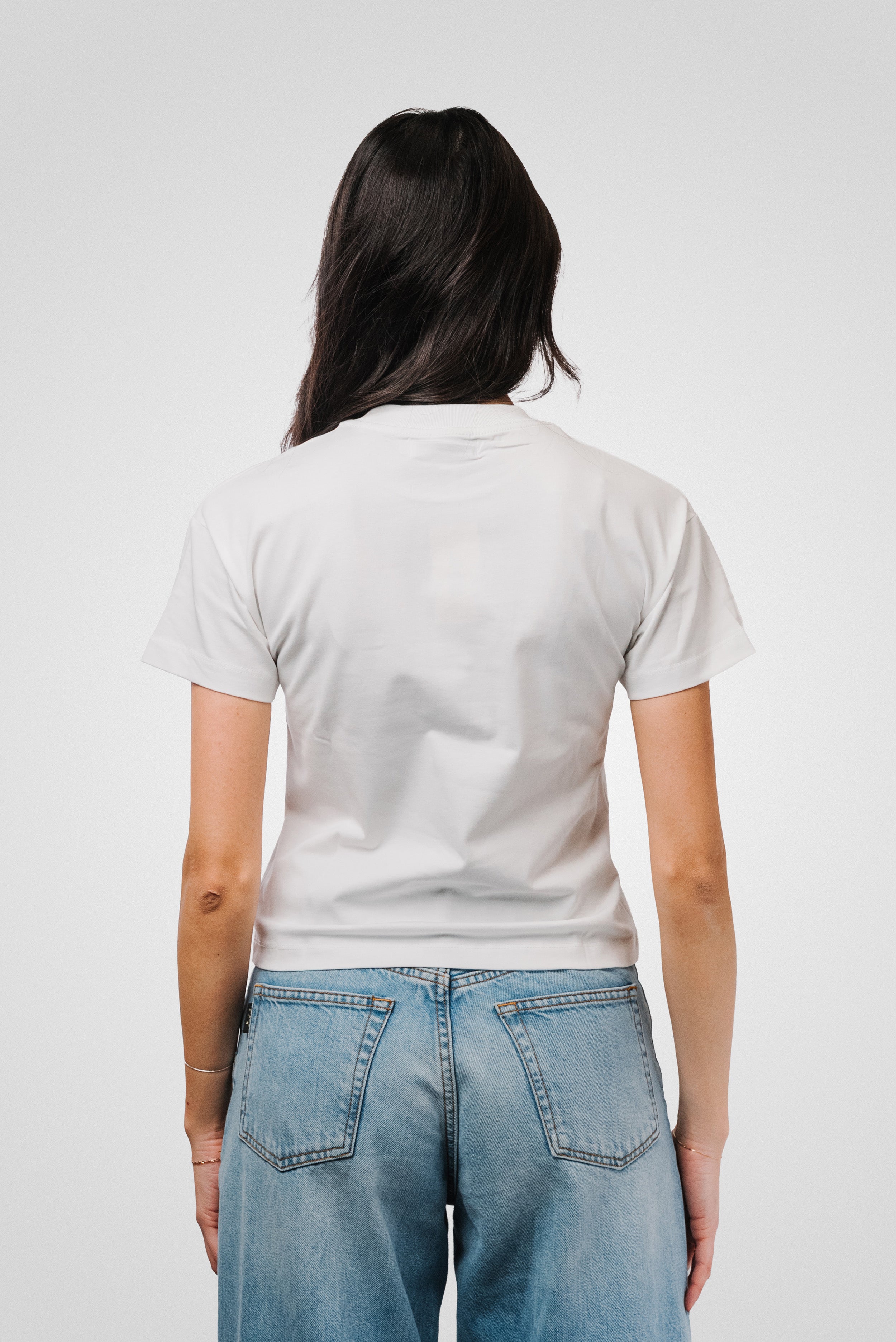 E LOGO WOMEN WHITE TEE - TheDoubleE