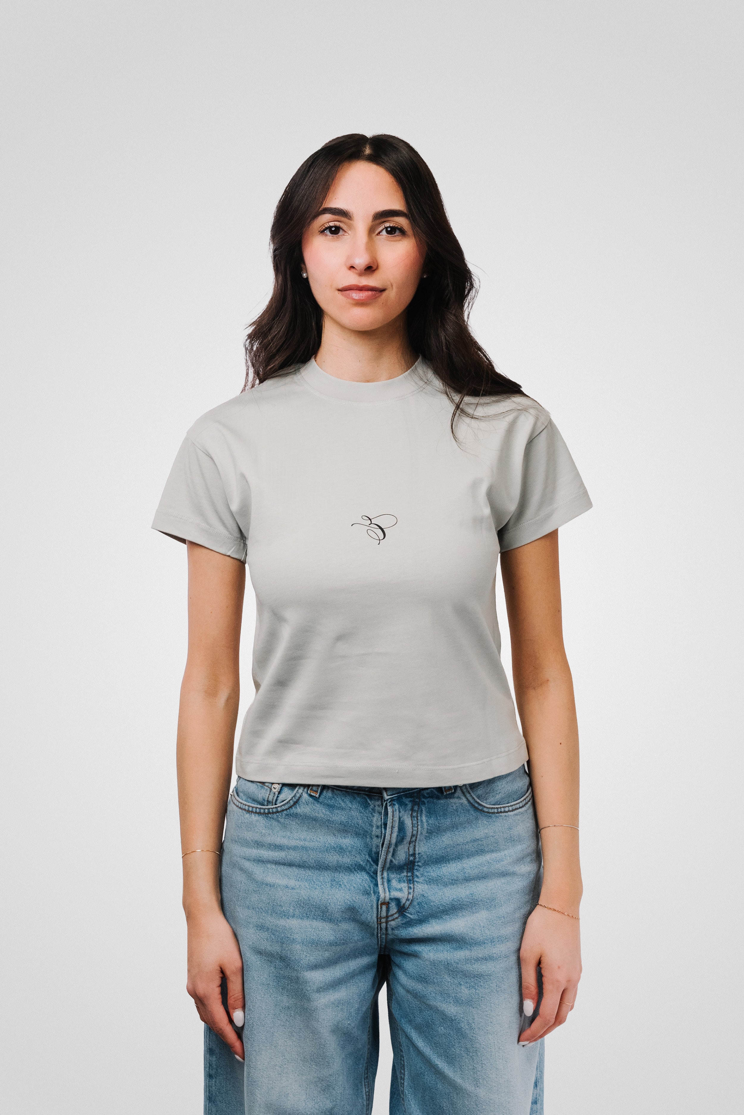 E BIG LOGO WOMEN MINT TEE - TheDoubleE