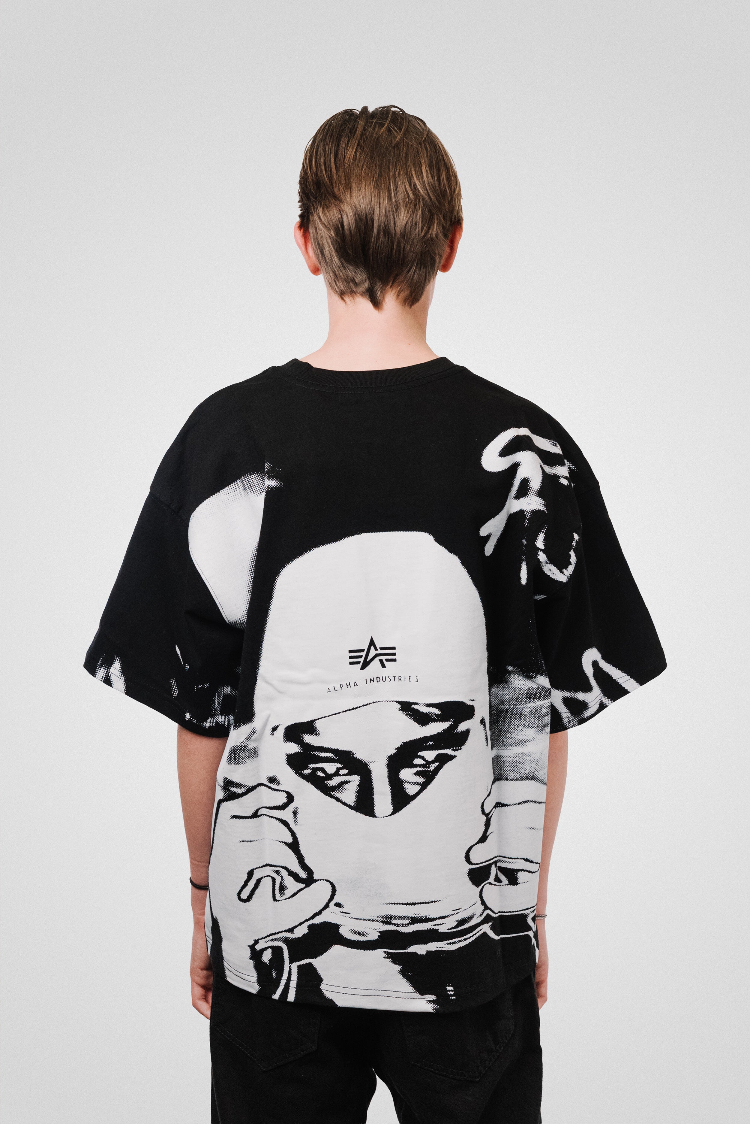 BALACLAVA BACKPRINT TEE BLACK - Alpha Industries