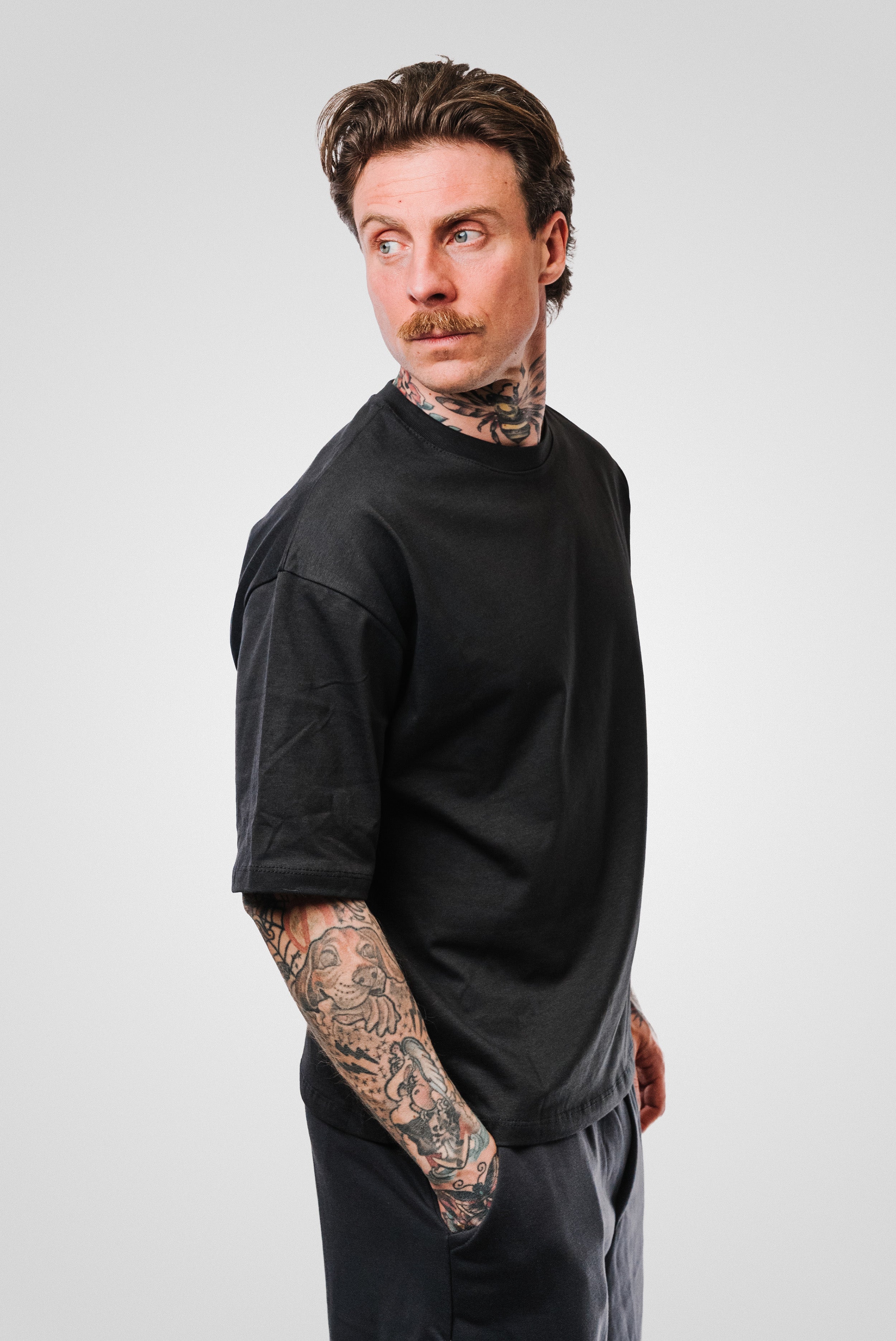 TOO SWAG BOXY WASHED BLACK TEE - Replacement Brand