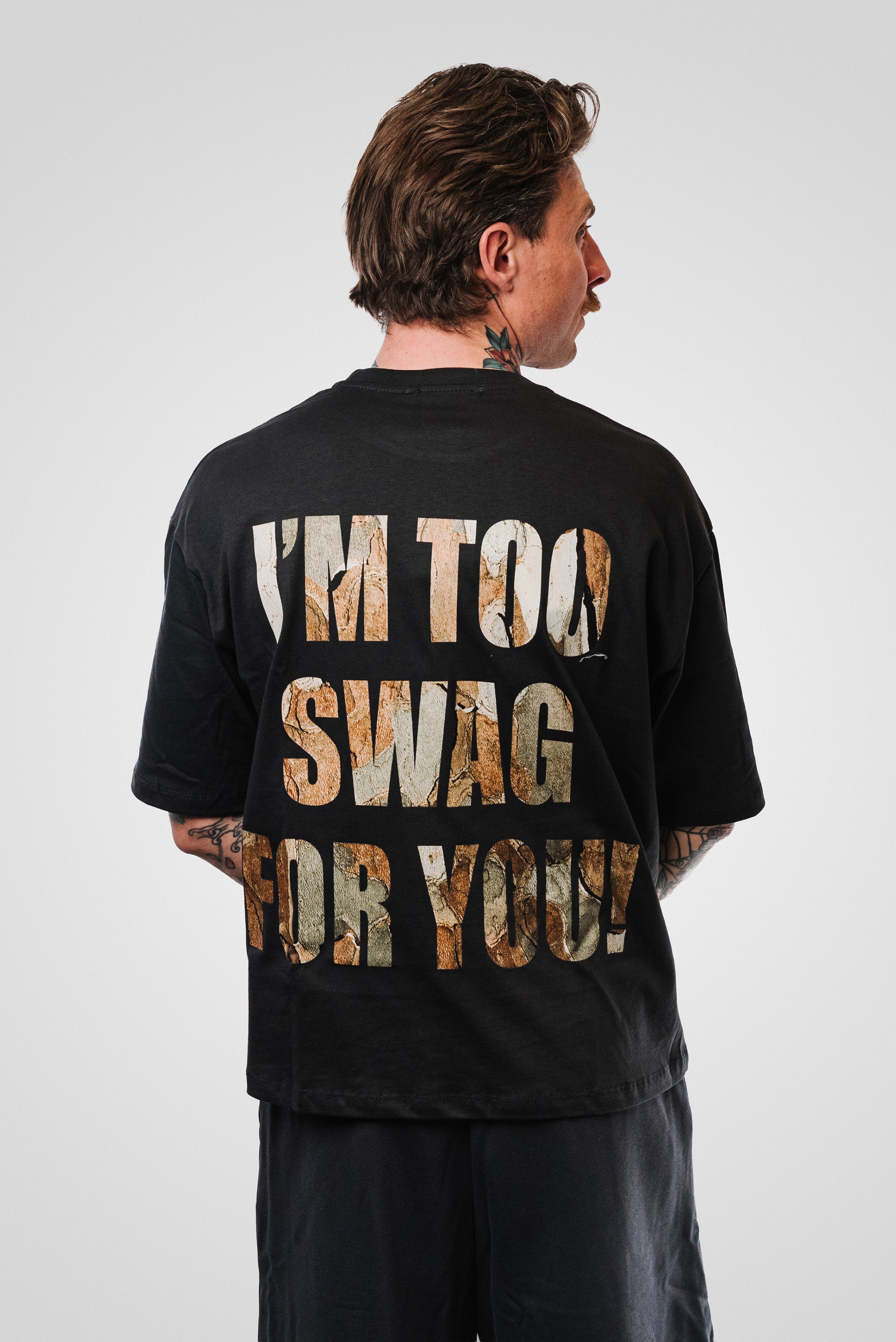 TOO SWAG BOXY WASHED BLACK TEE - Replacement Brand