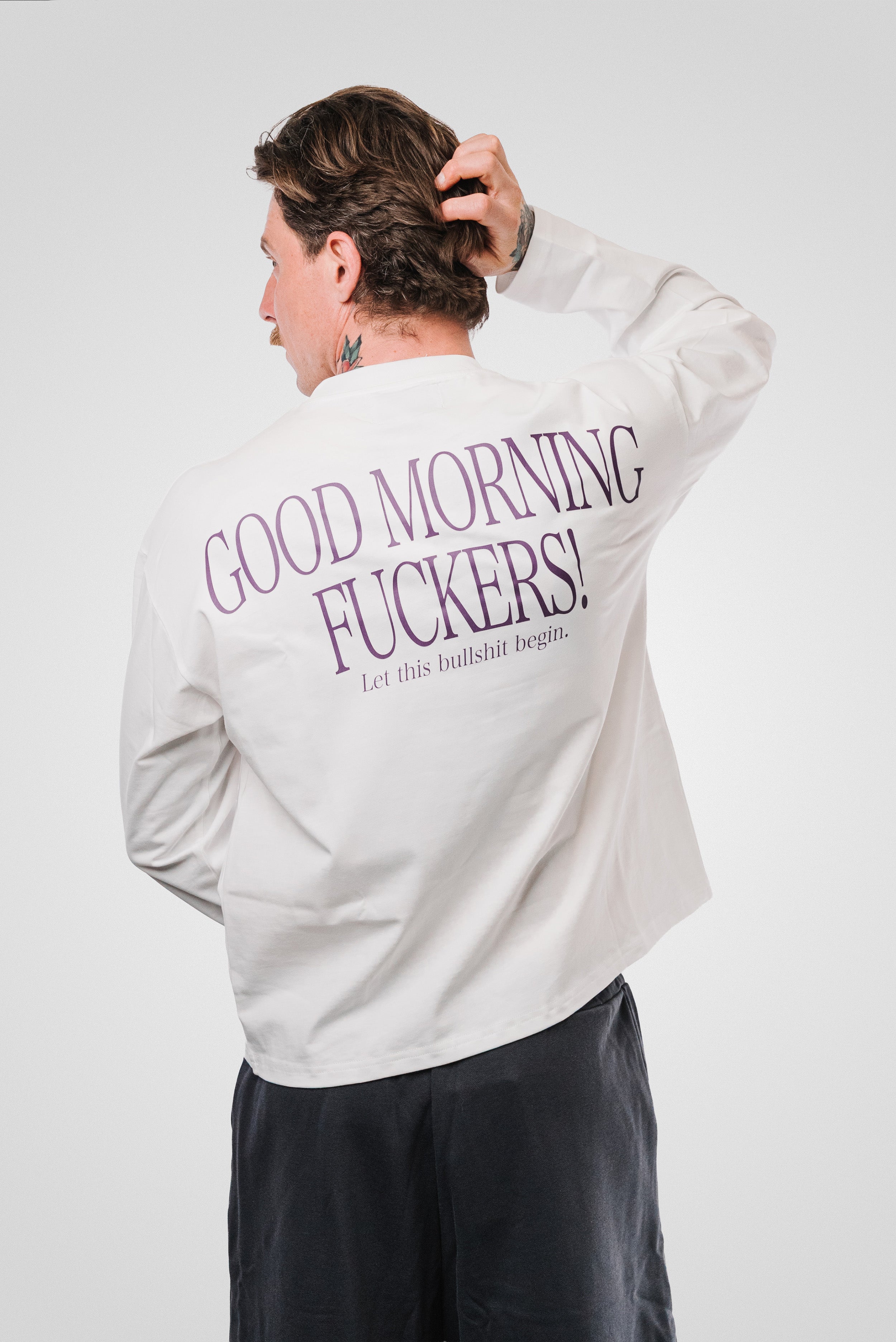 FUCKERS WHITE BOXY LONGSLEEVE - TheDoubleE