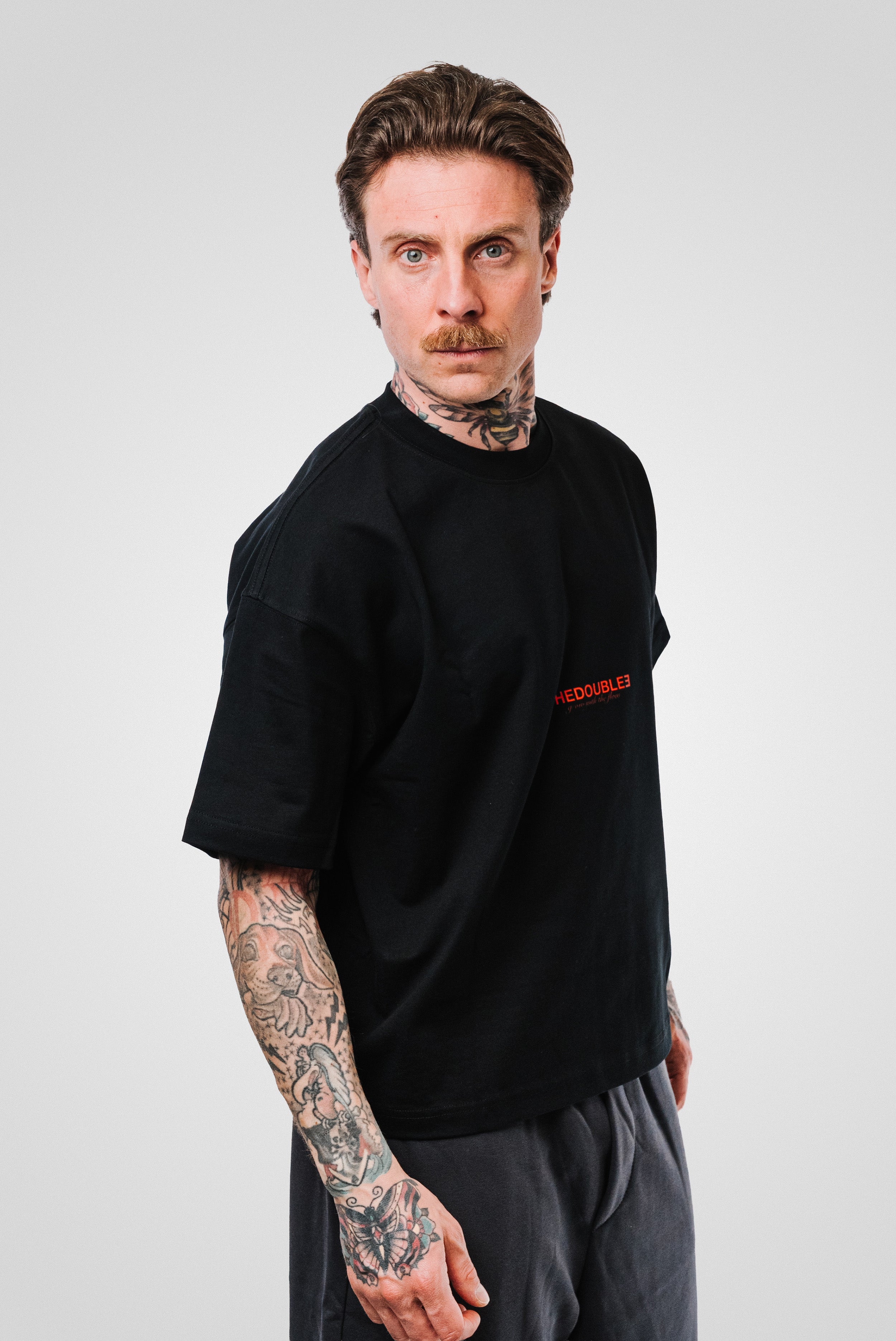 CRAZY BLONDE BOXY TEE BLACK - TheDoubleE