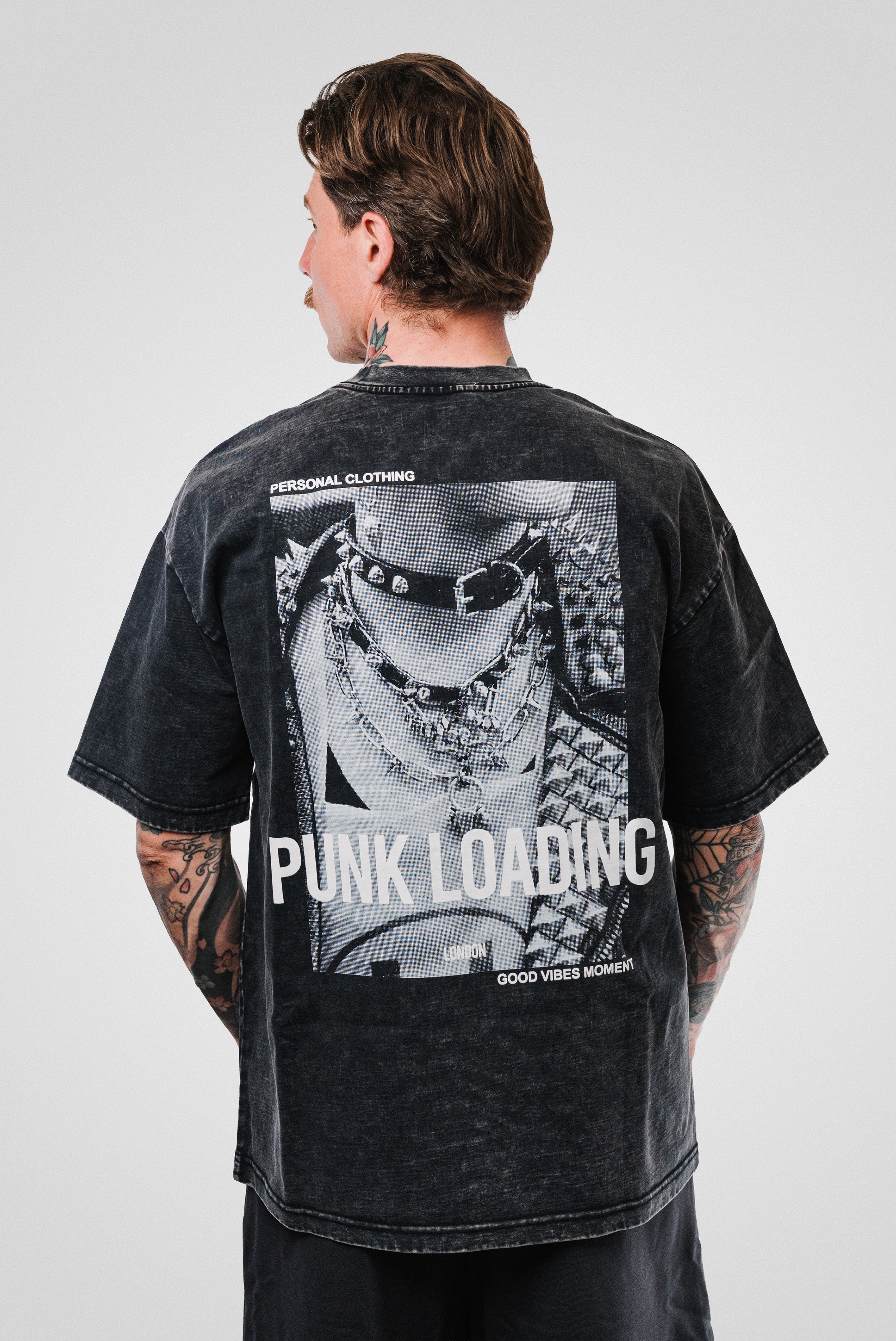 PUNK WASHED TEE BLACK - QYB