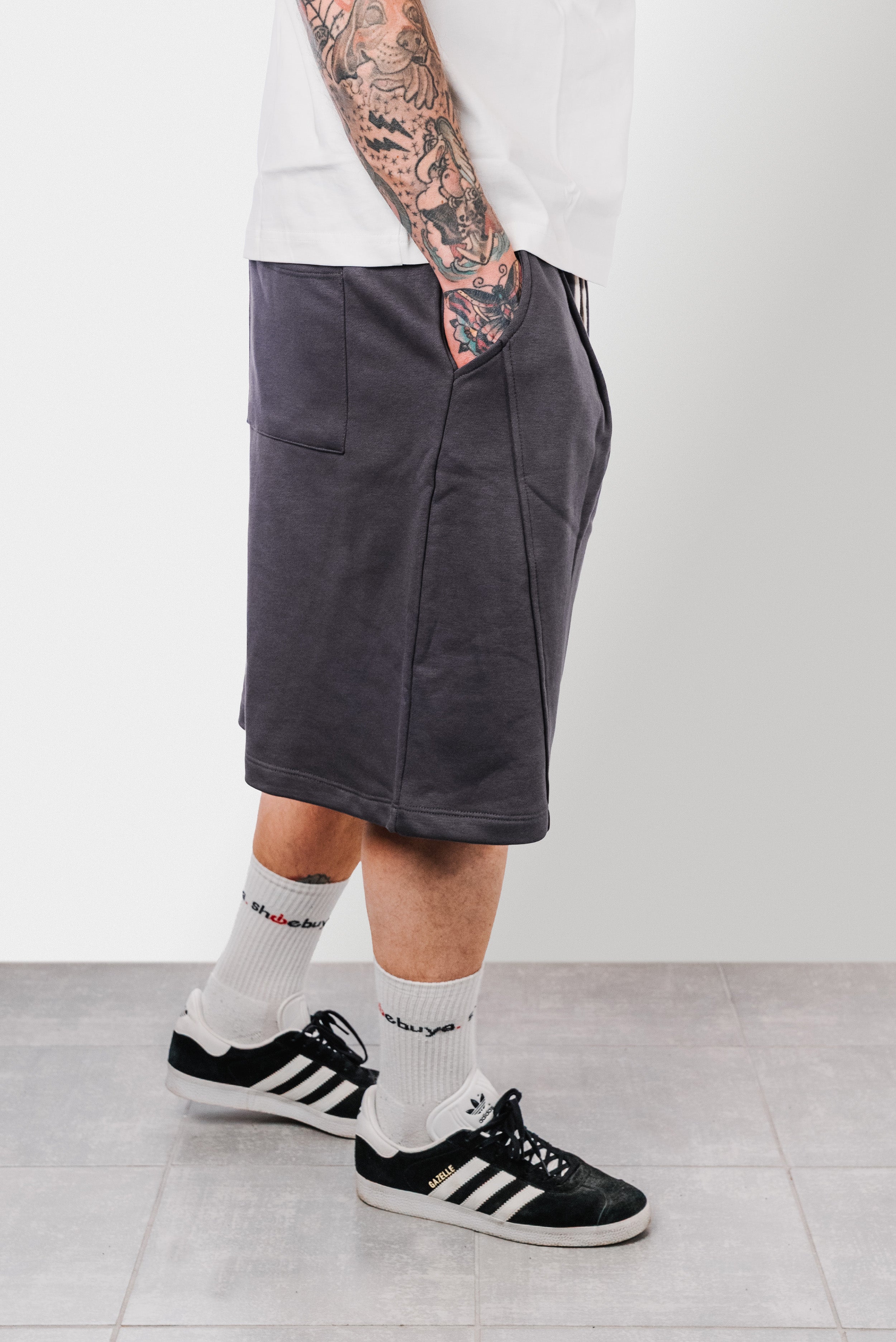 OVERSIZED PINCE SHORTS VIOLET GREY - Replacement Brand