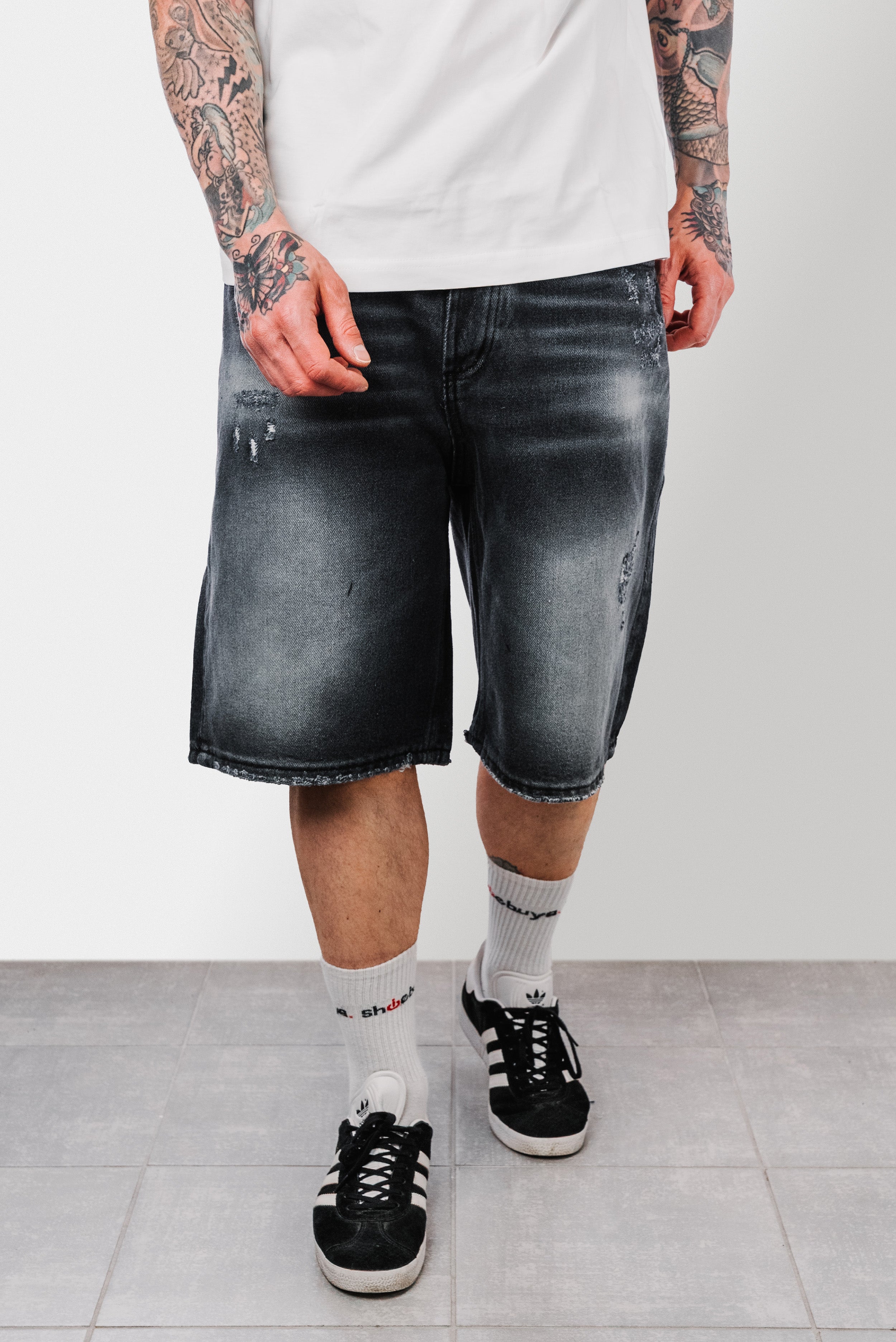 DENIM BLACK SHORTS - Replacement Brand