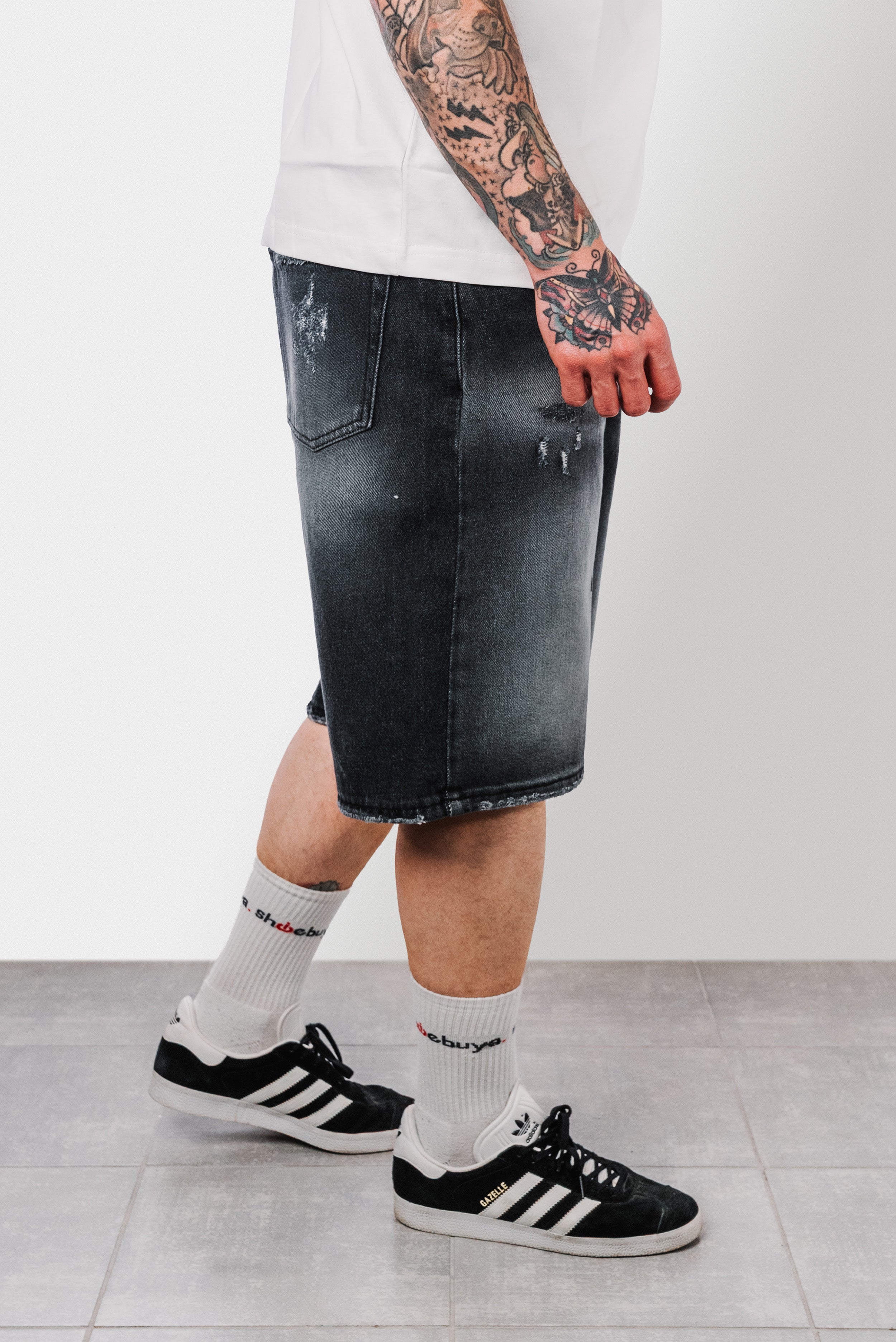 DENIM BLACK SHORTS - Replacement Brand