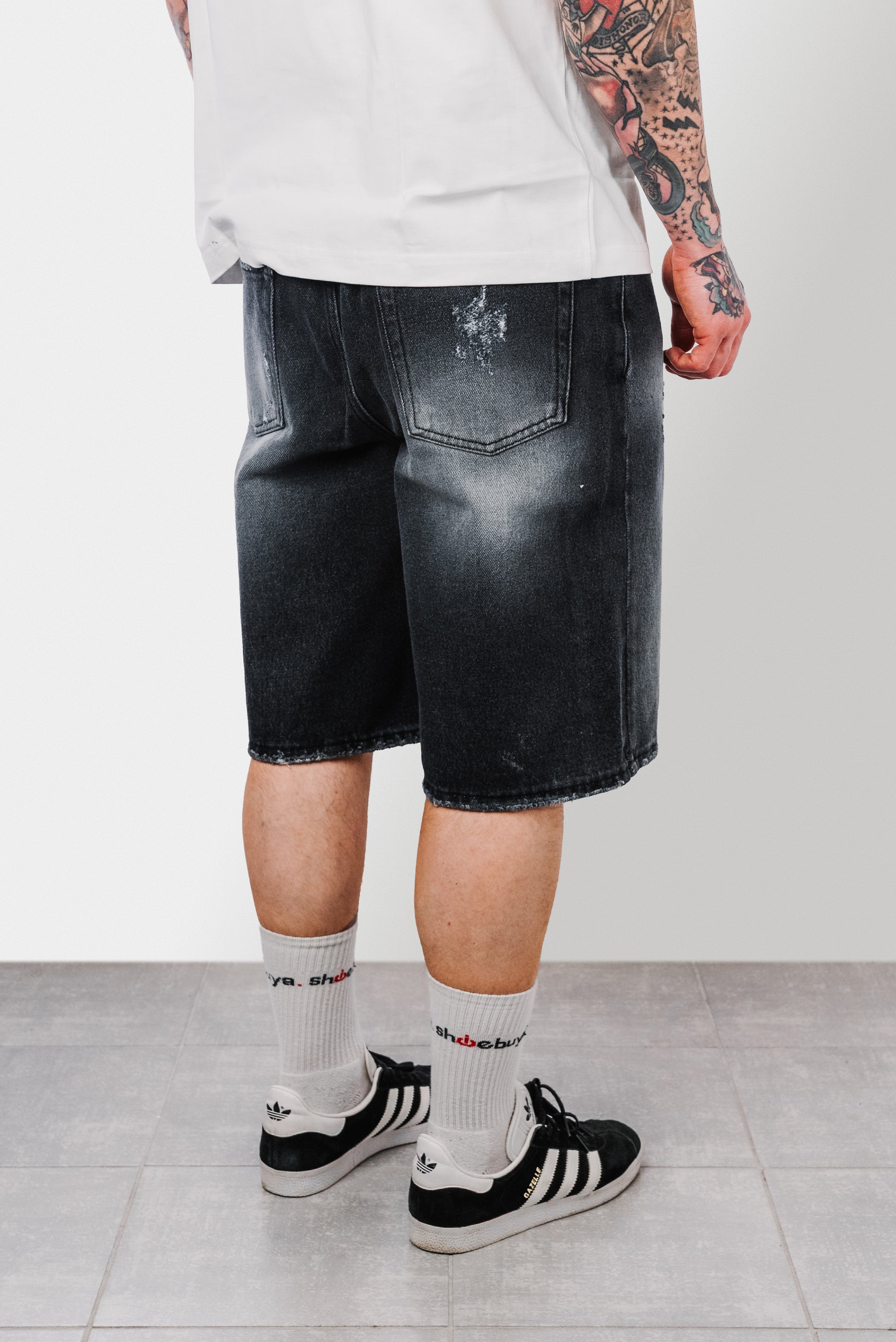 DENIM BLACK SHORTS - Replacement Brand